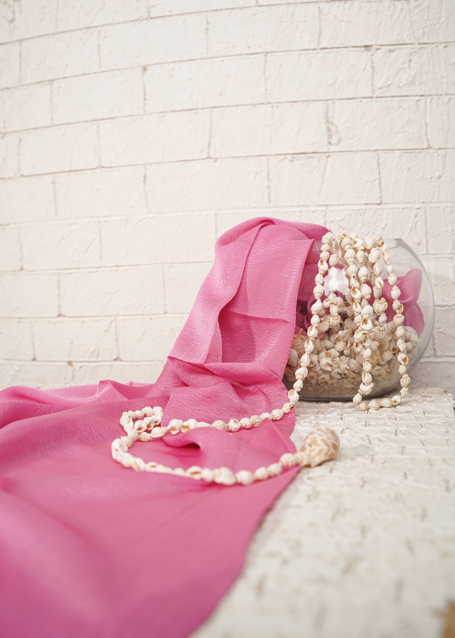 silk Hijab in Flamingo