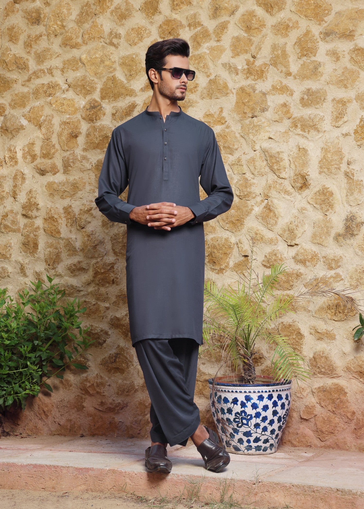 wash & wear Waistcoat in Grey