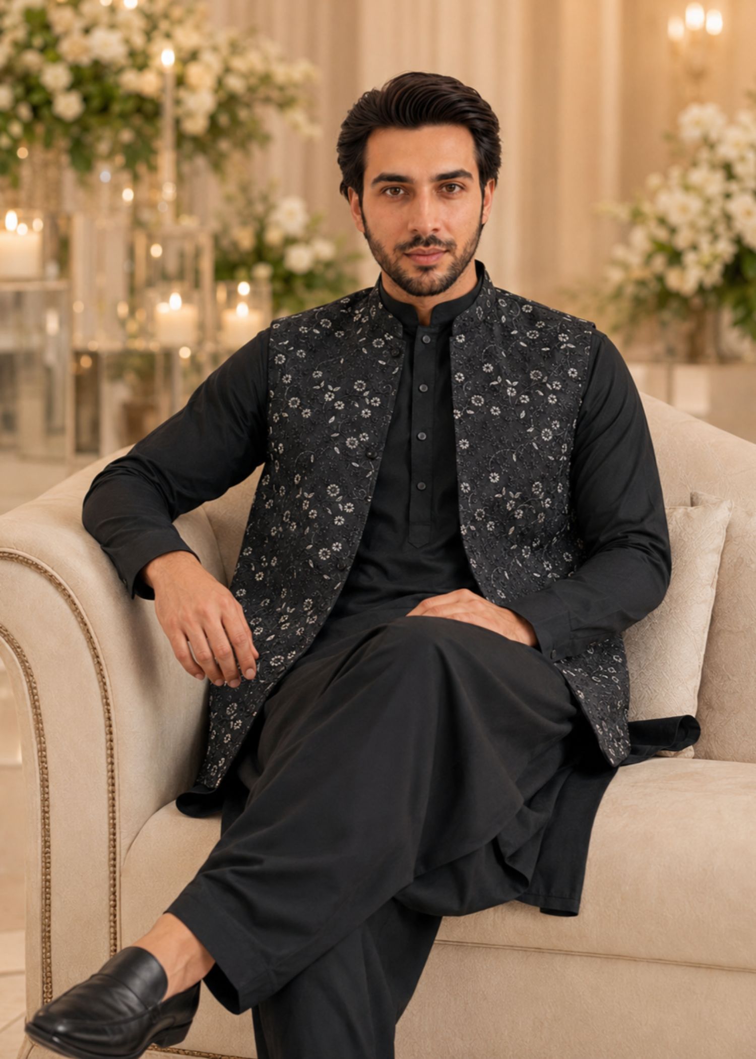 suiting Waistcoat in Black by The Great Masters (TGM)