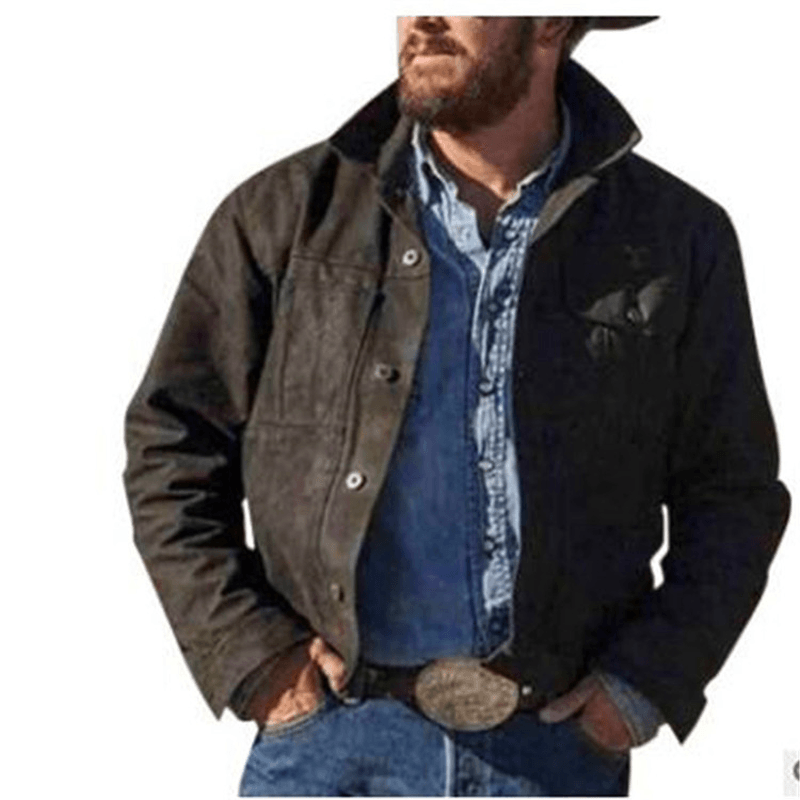 Pure Color Trend Single Breasted Men Jacket