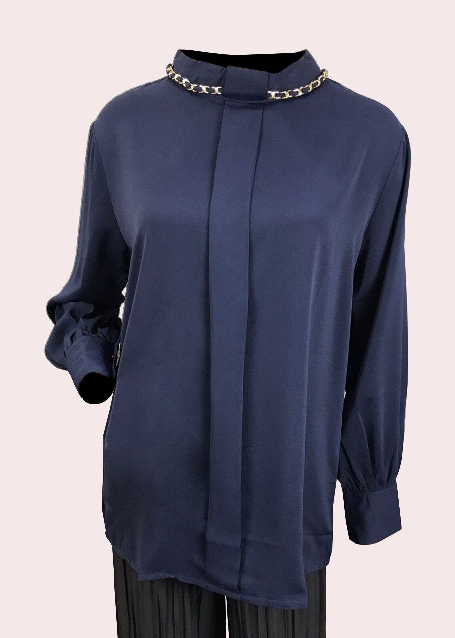 rayon Tunic in Navy blue