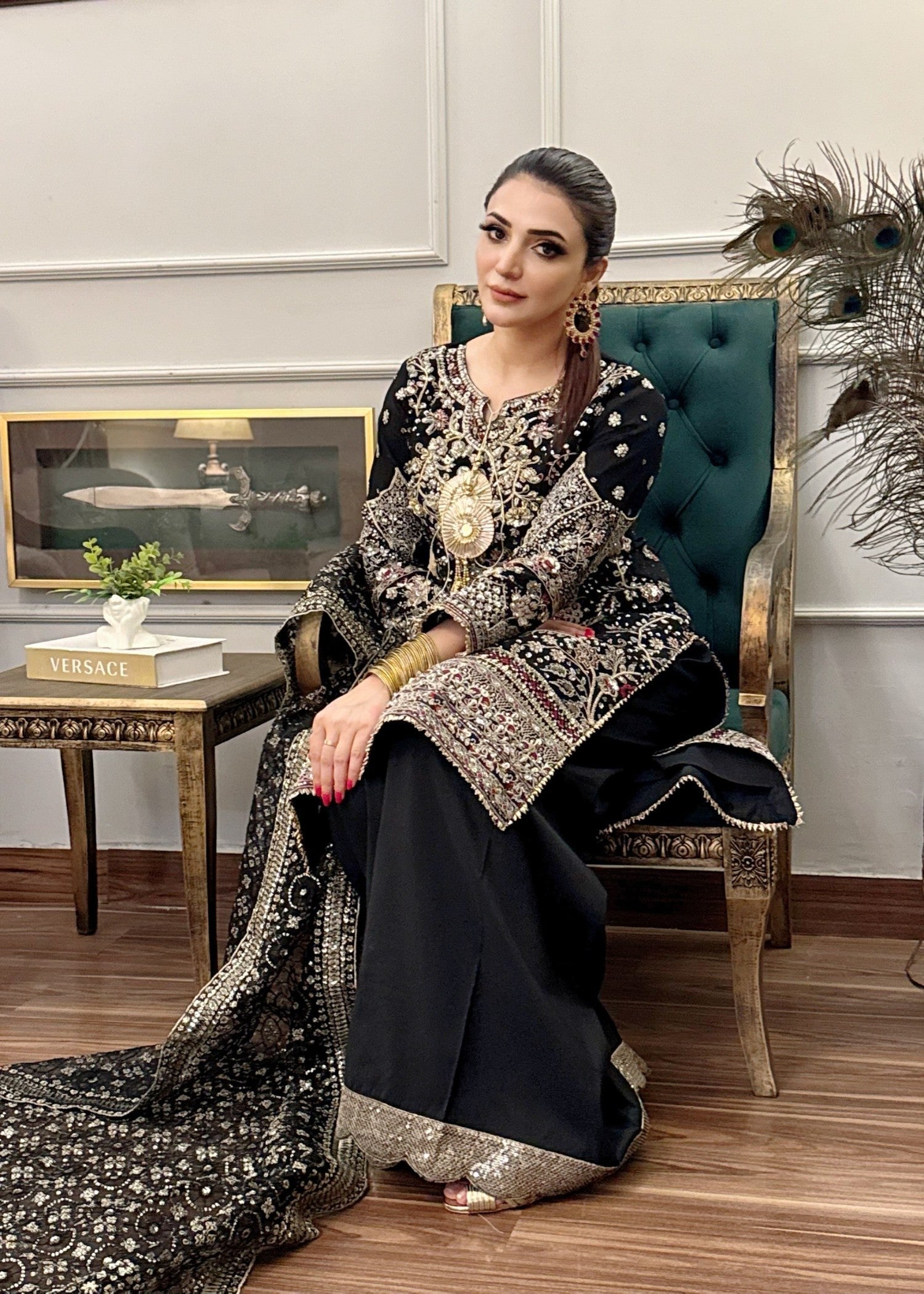 georgette Sharara in Black