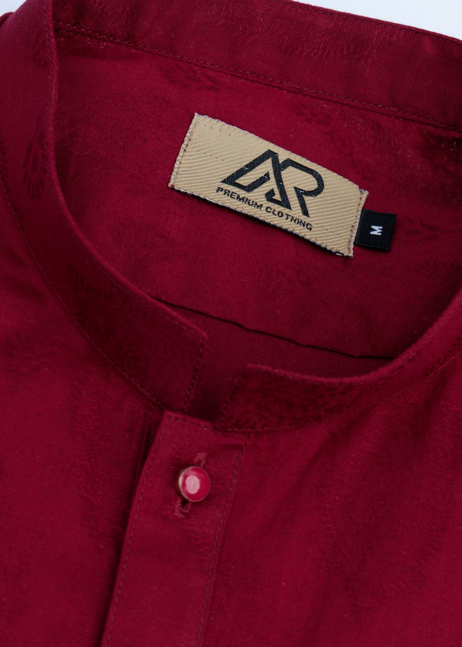self jacquard Kurta in Maroon