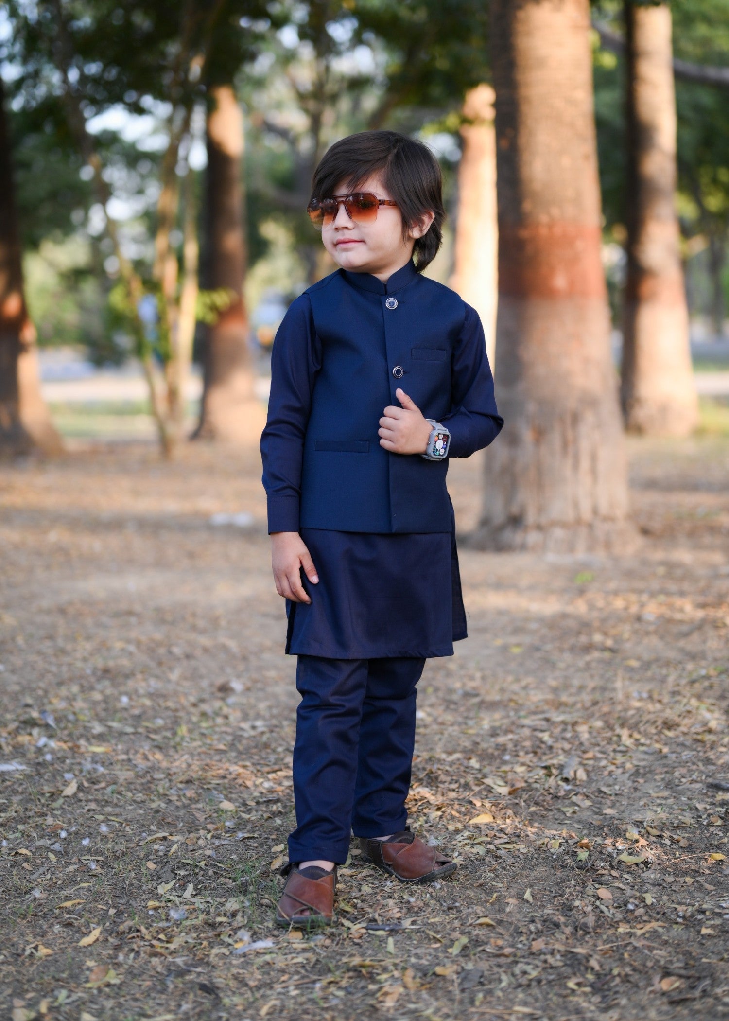 suiting Waistcoat in Dark blue