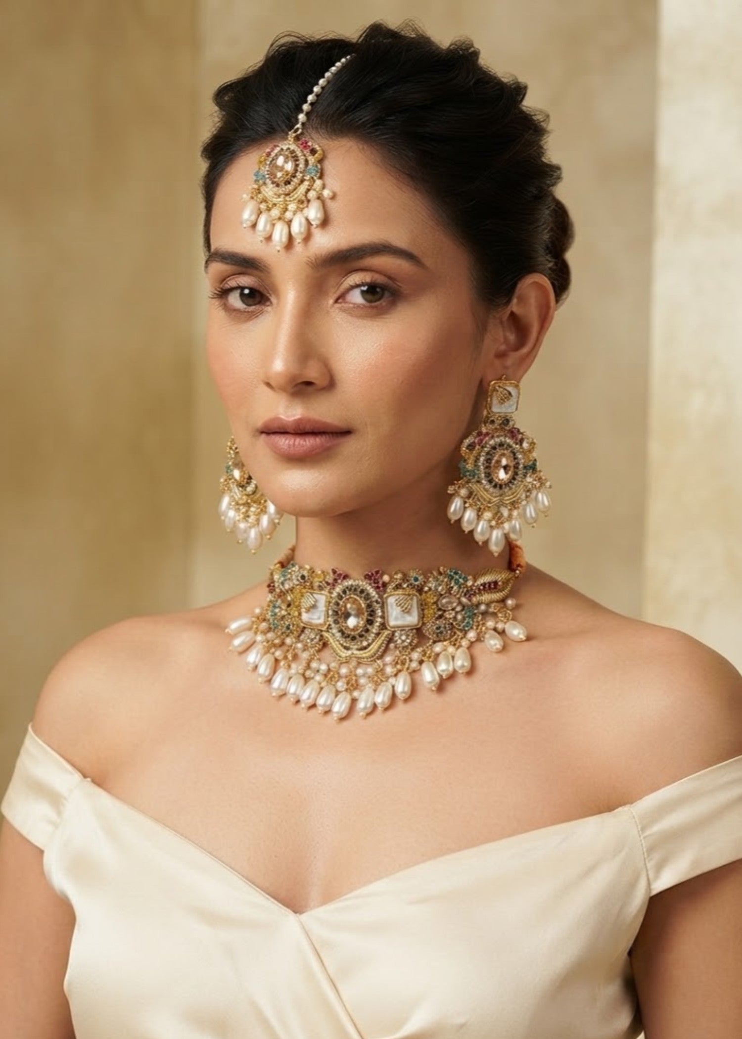 Choker in Multi Color by - Trendy Women Choker IHO6038