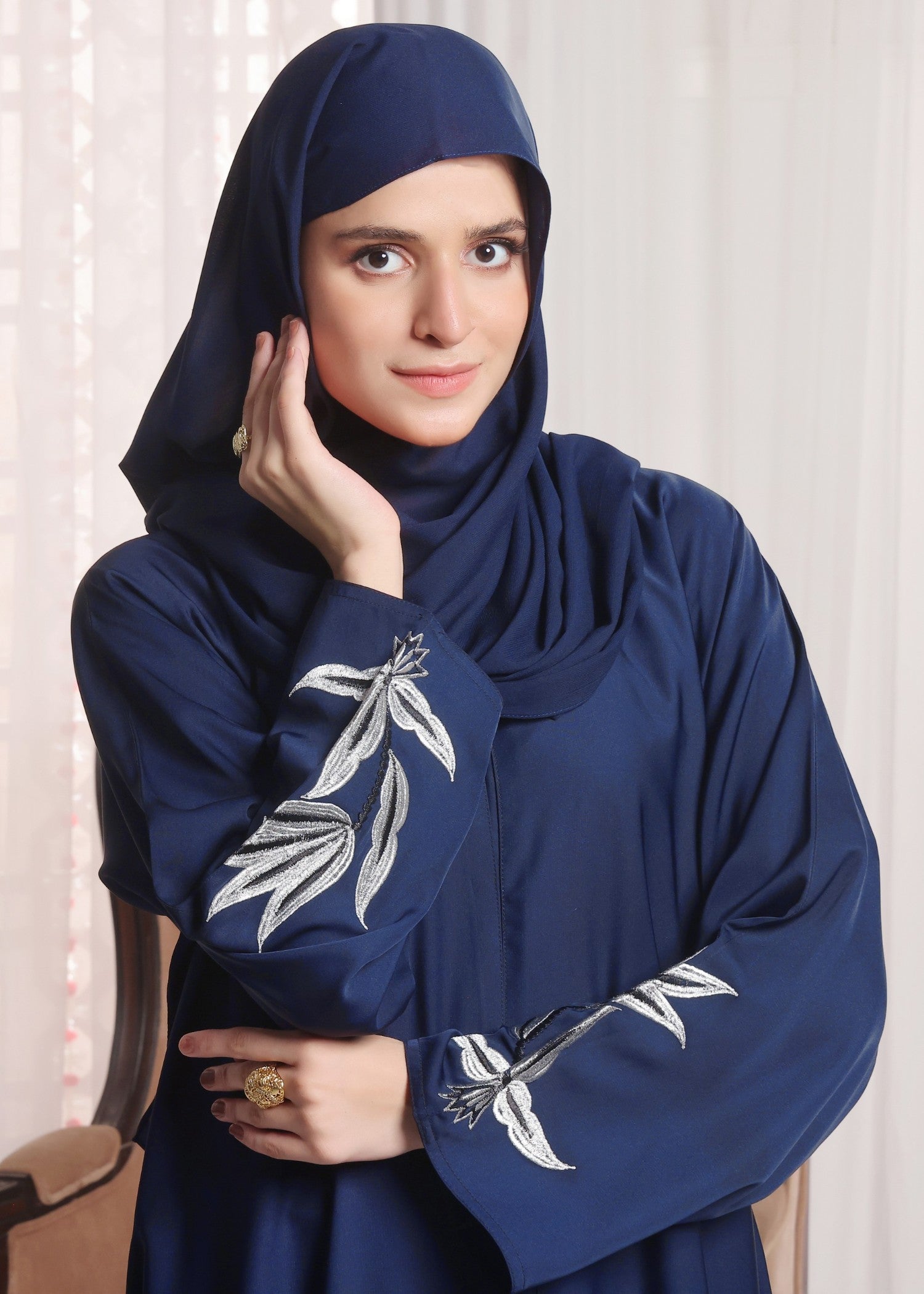 nidha Abaya in Dark blue