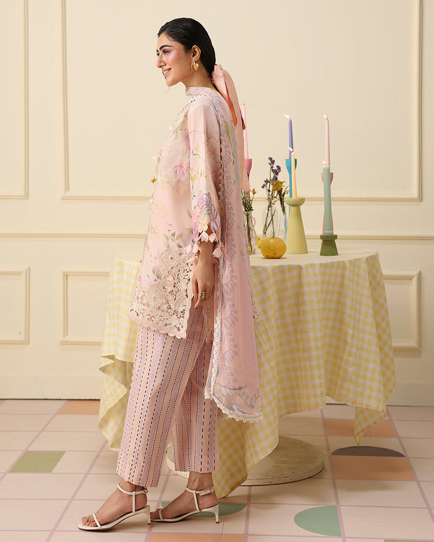 Hemline Soleil Prints Lawn – Berry Creme