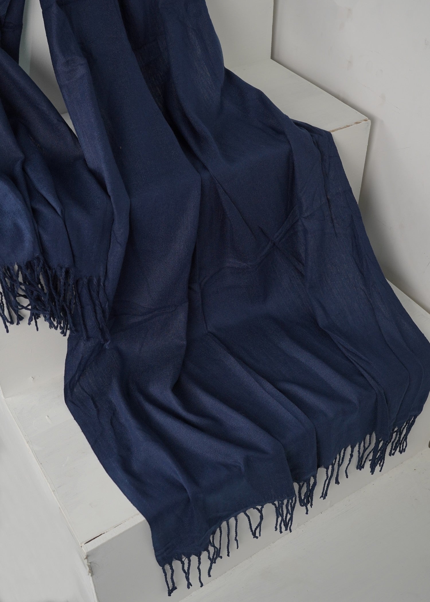 wool Hijab in Midnight blue