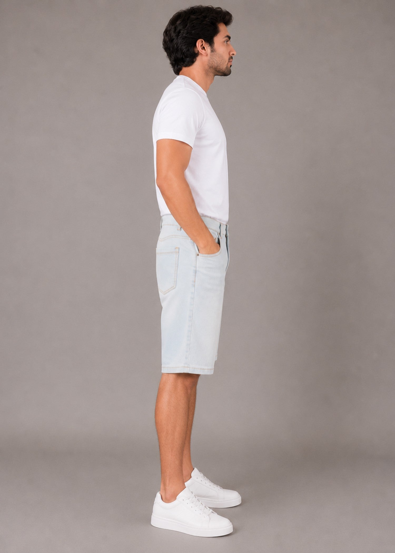 denim Shorts in Ice blue