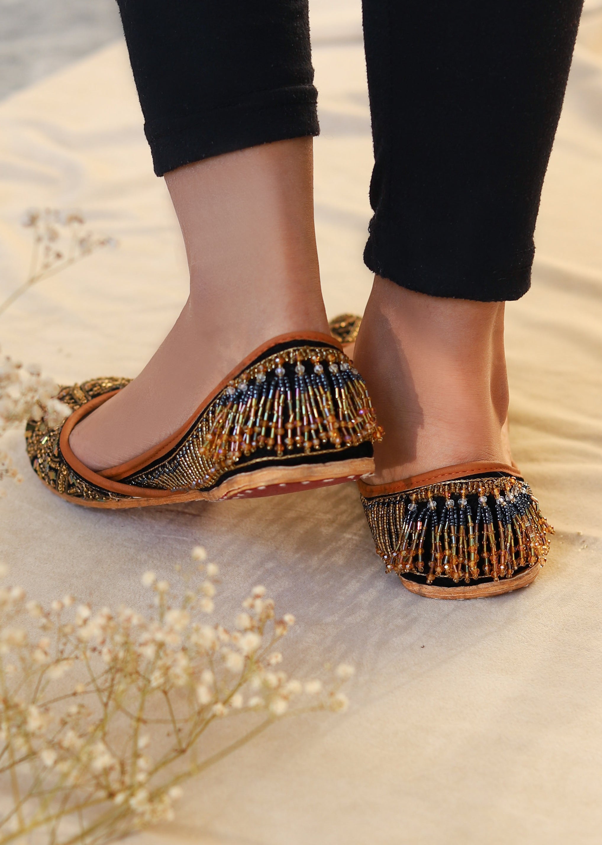 Khussa in Black by - High Quality Women Khussa FHG9545