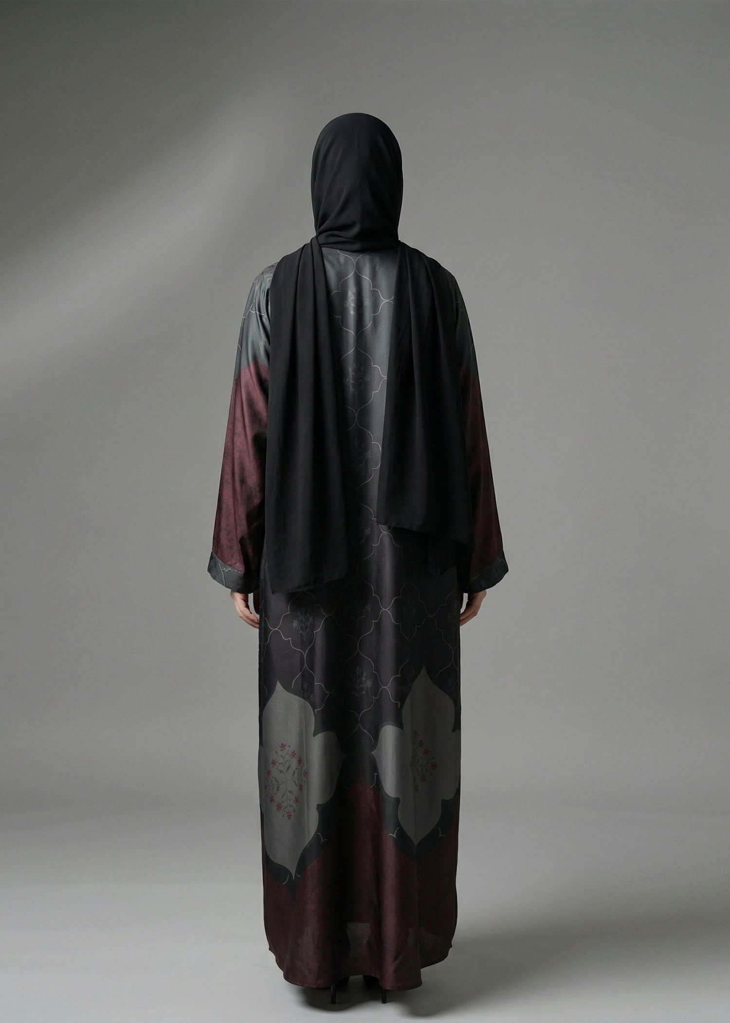 silk Abaya in Multi