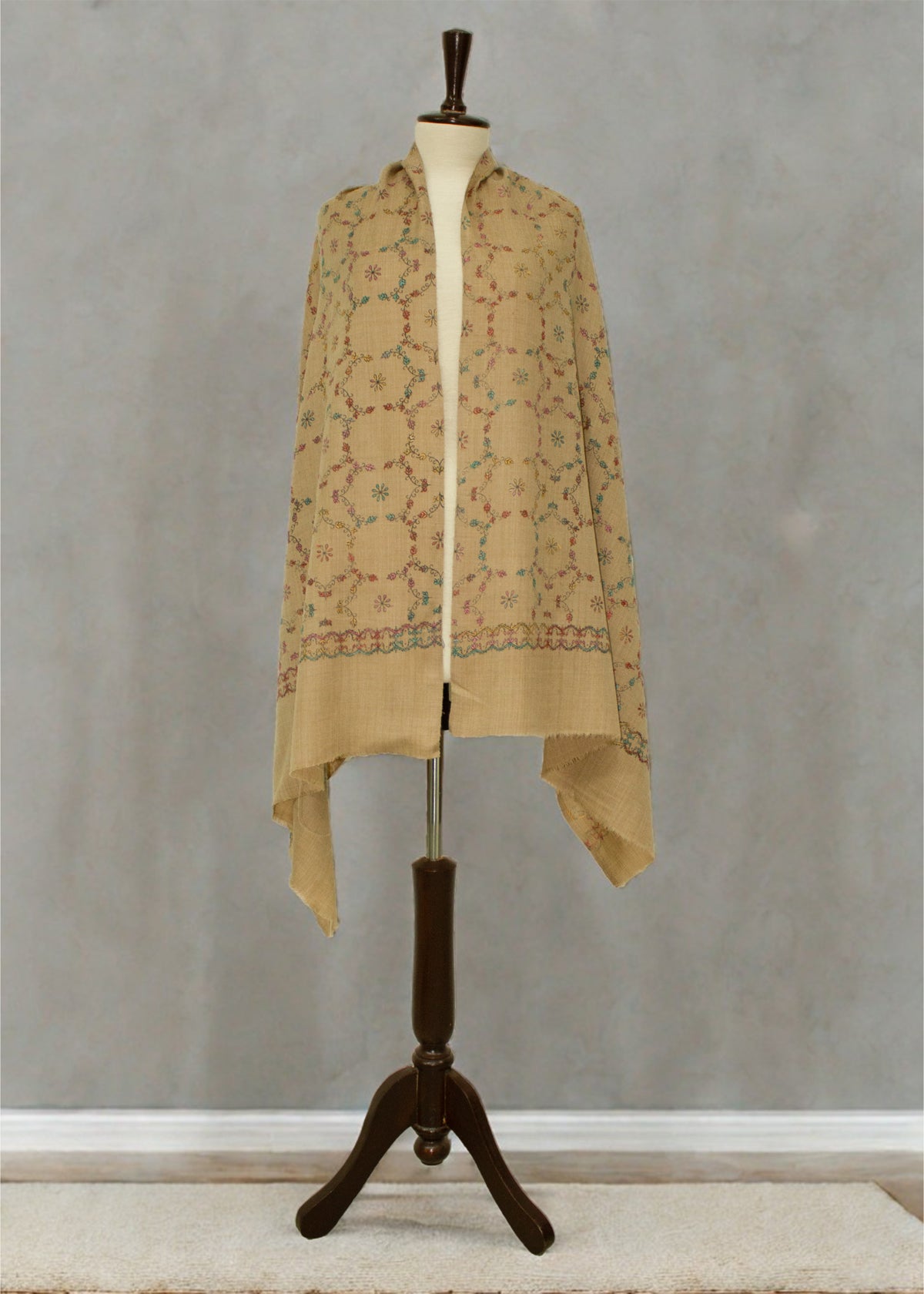Shawl in Khaki brown Color by - Trendy Women Shawl FTQ5555