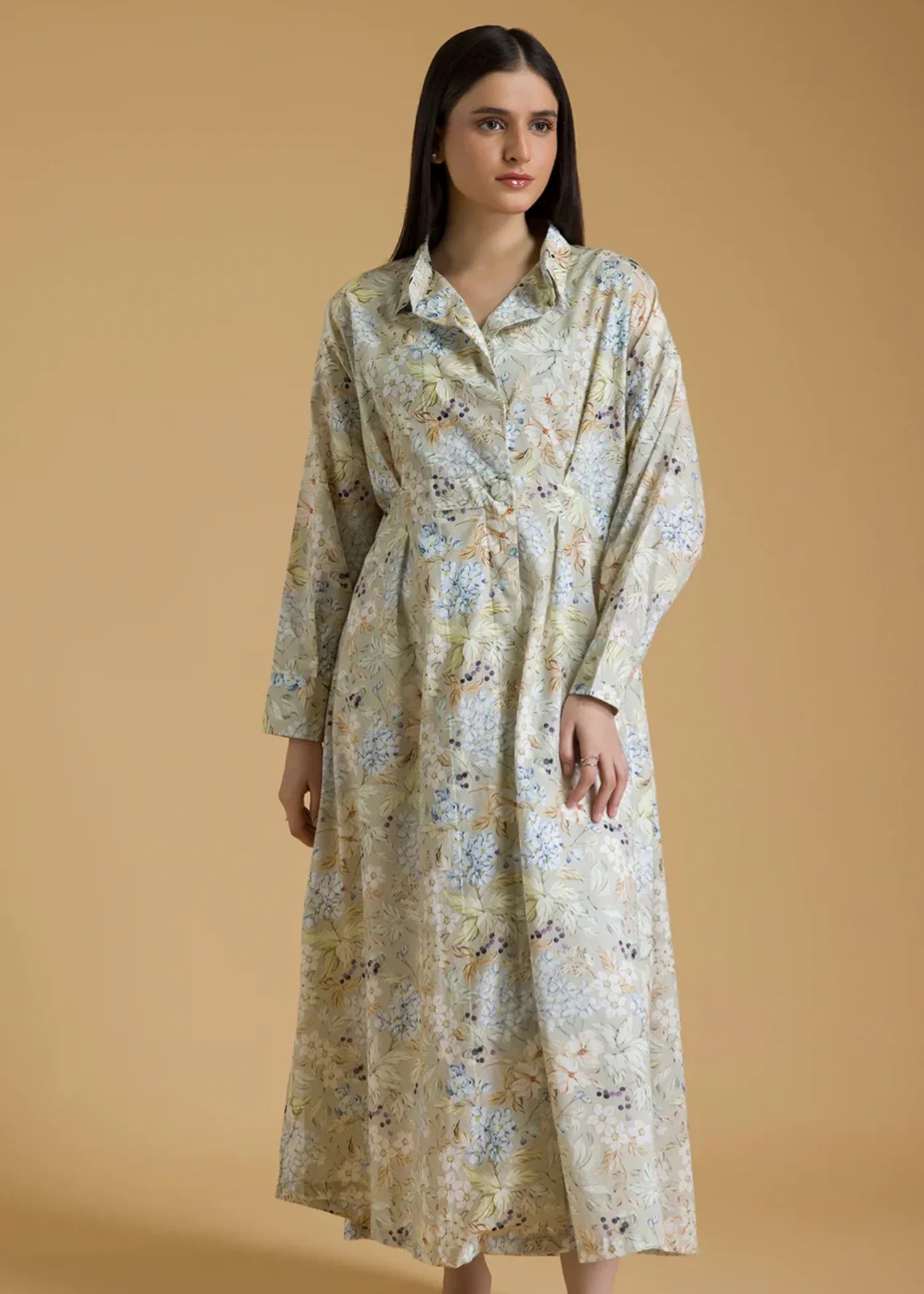 cambric Maxi in Beige