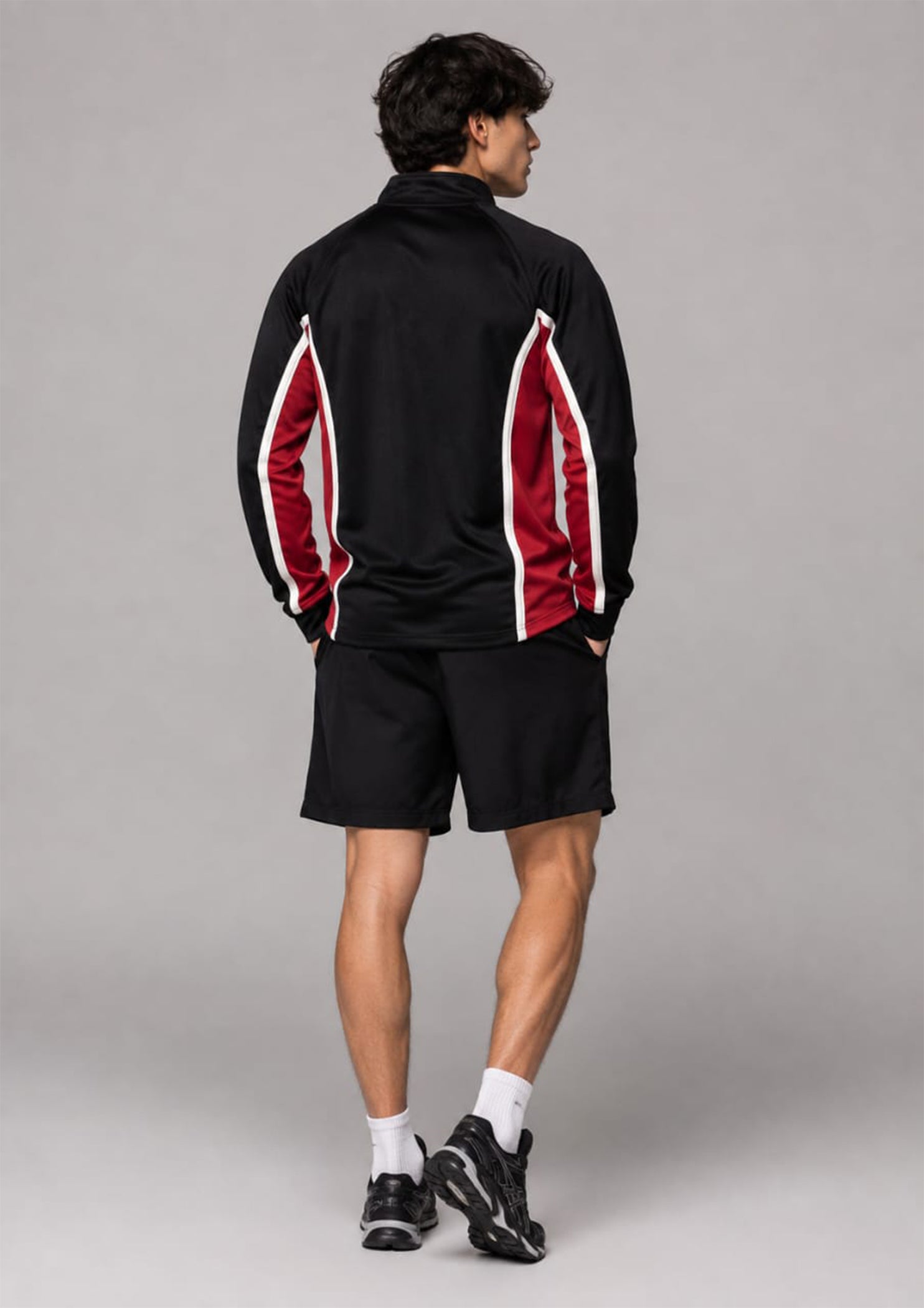 polyester Polo Shirt in Red, black, white