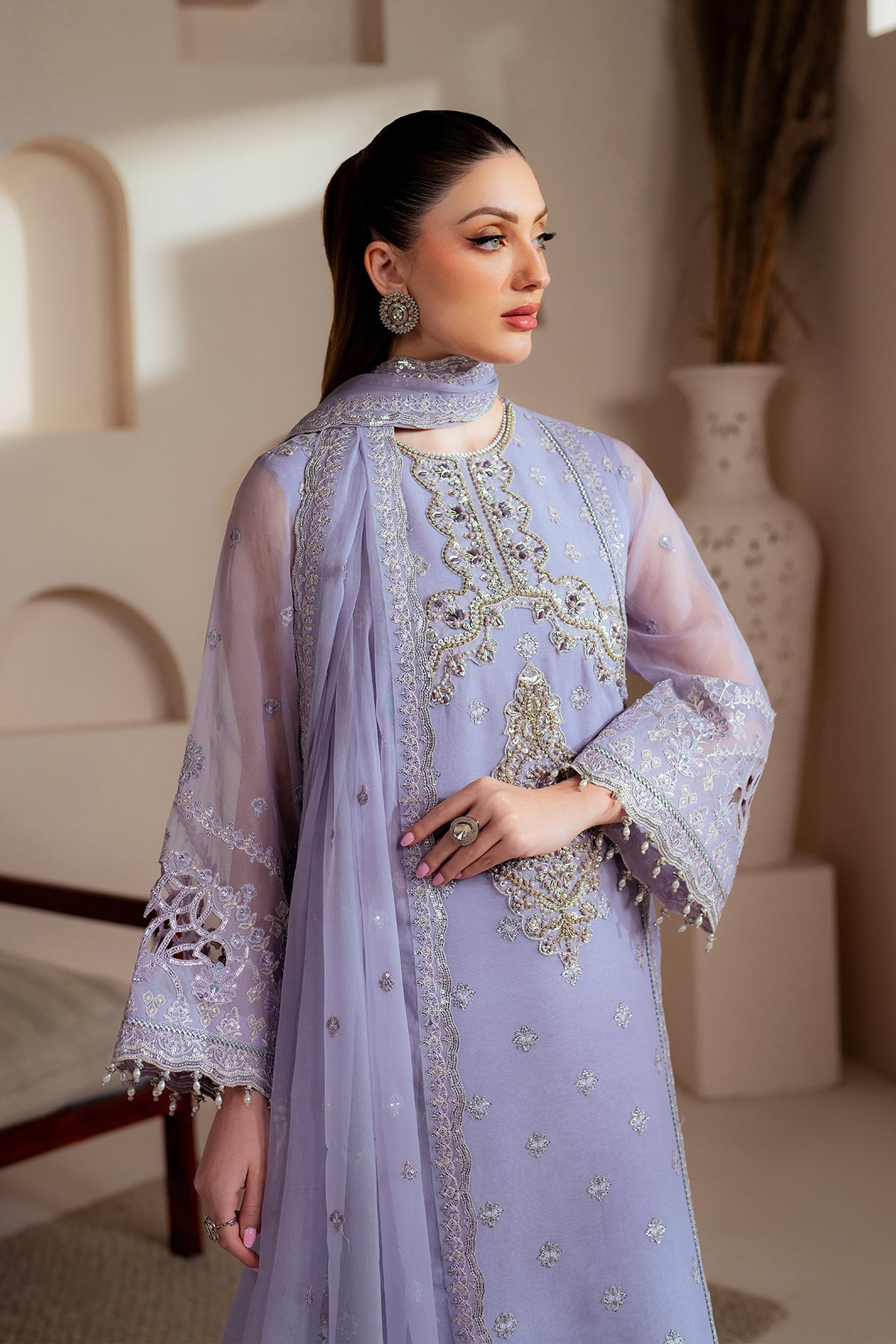 Aymal Luxury Bamber Chiffon Formals – AF-BHM-4041-Marine