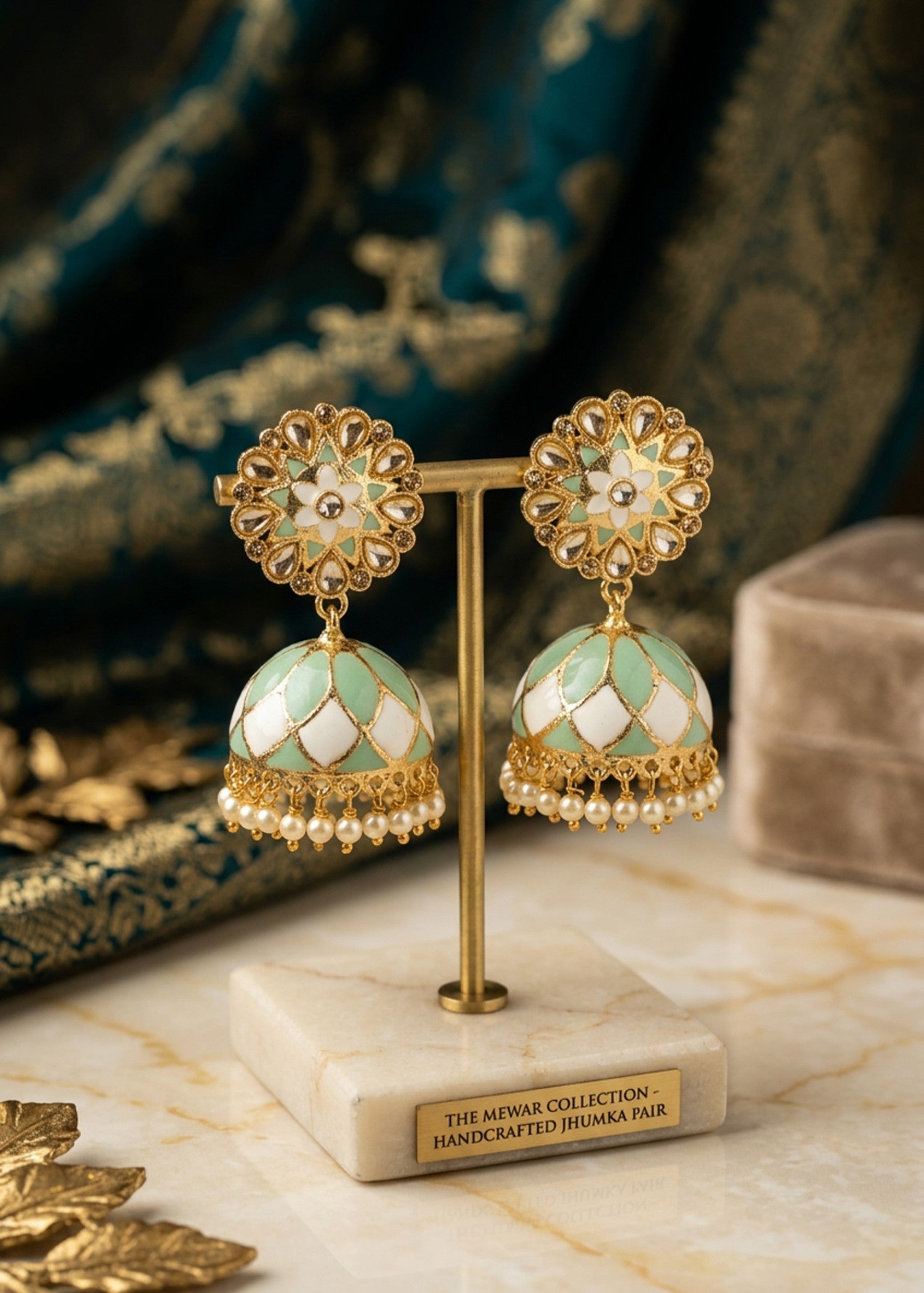 Earrings in Mint green Color by - Trendy Women Earrings EYW9214