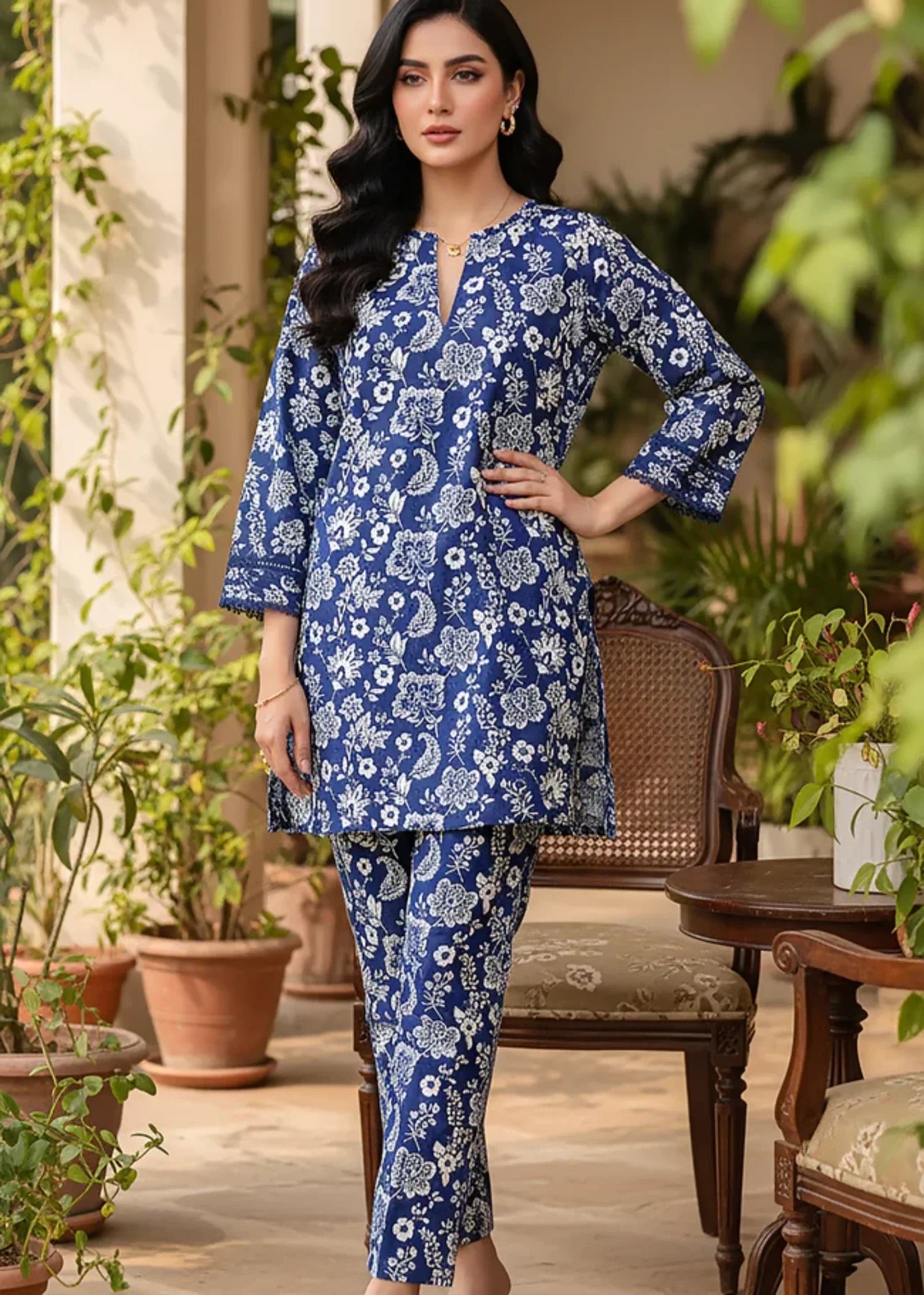 cambric Co Ord Sets in Blue