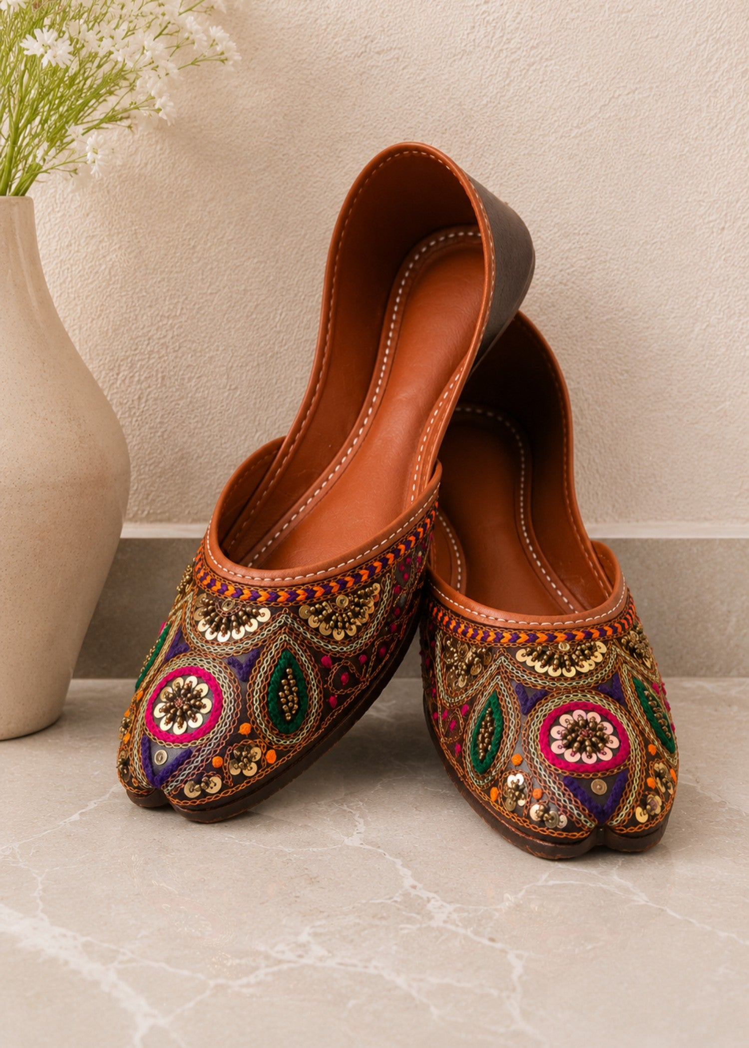 Khussa in Multi by - High Quality Women Khussa SCO3793