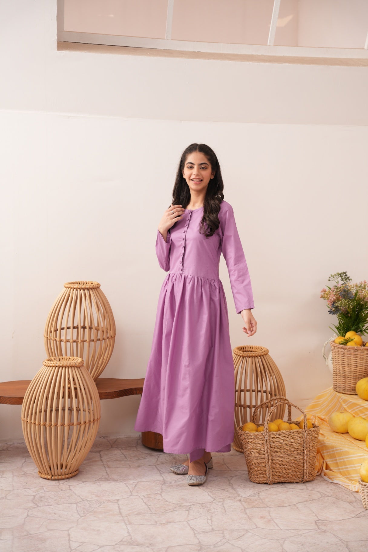 cotton Maxi in Mauve