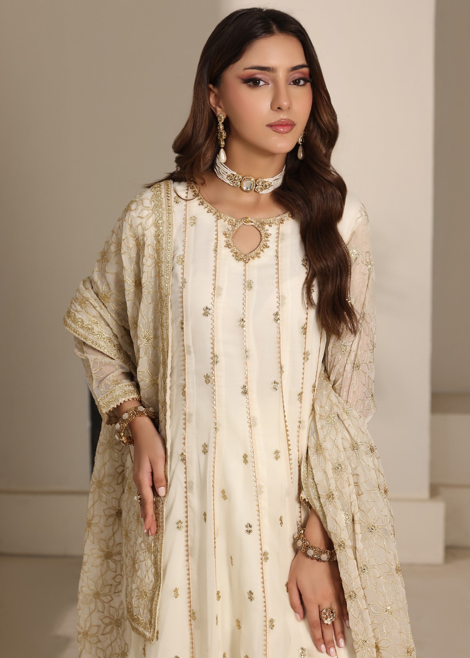 chiffon Maxi in Off-white