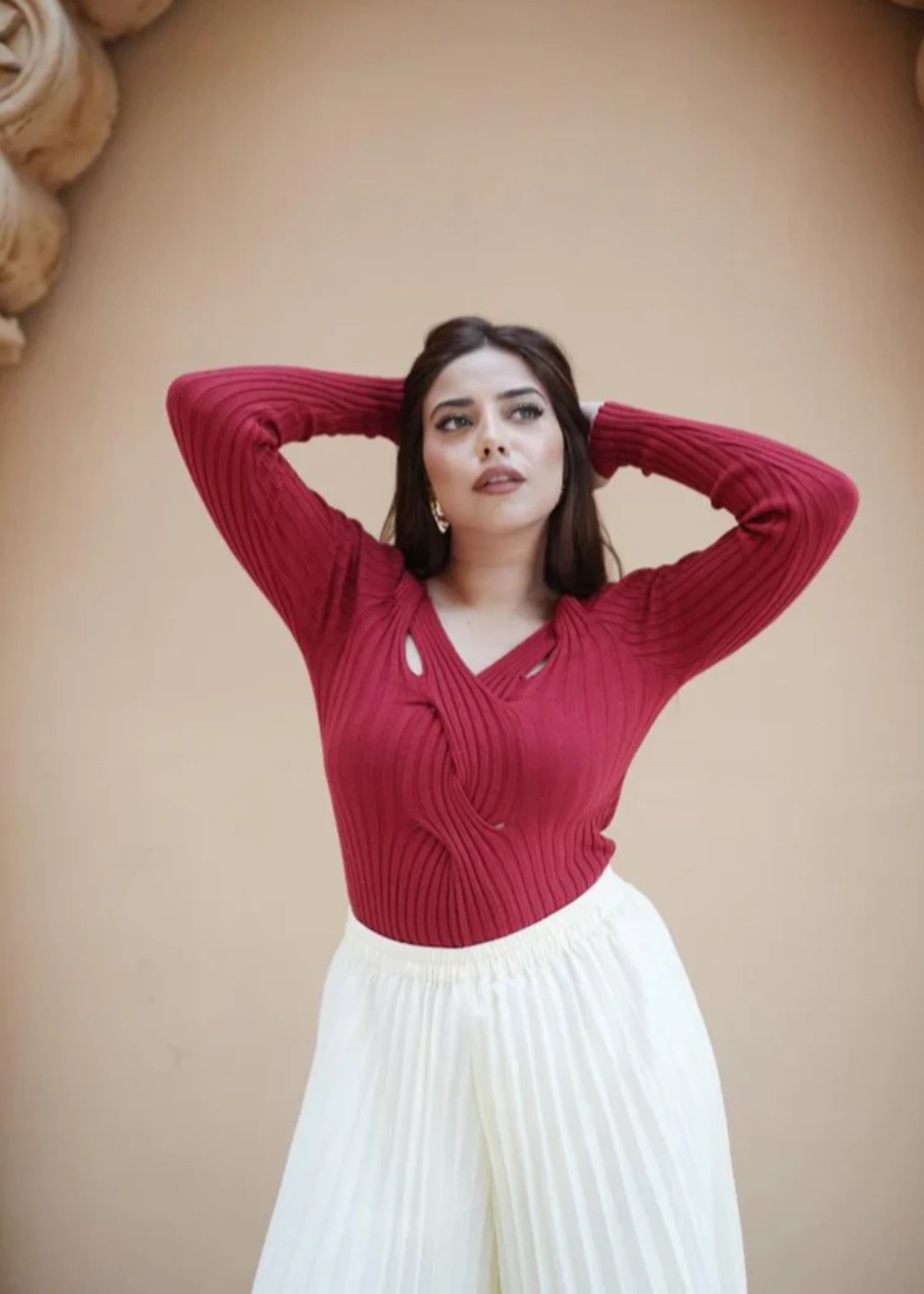 linen Trousers in Ivory