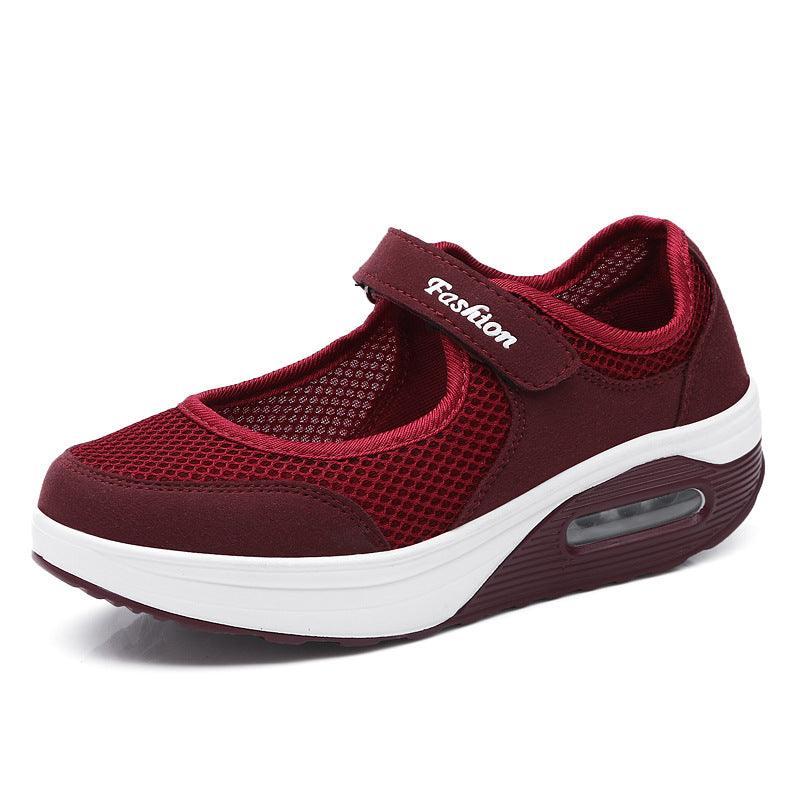 Women's Thick Bottom Mesh Breathable Soft Sole Rocking Shoes