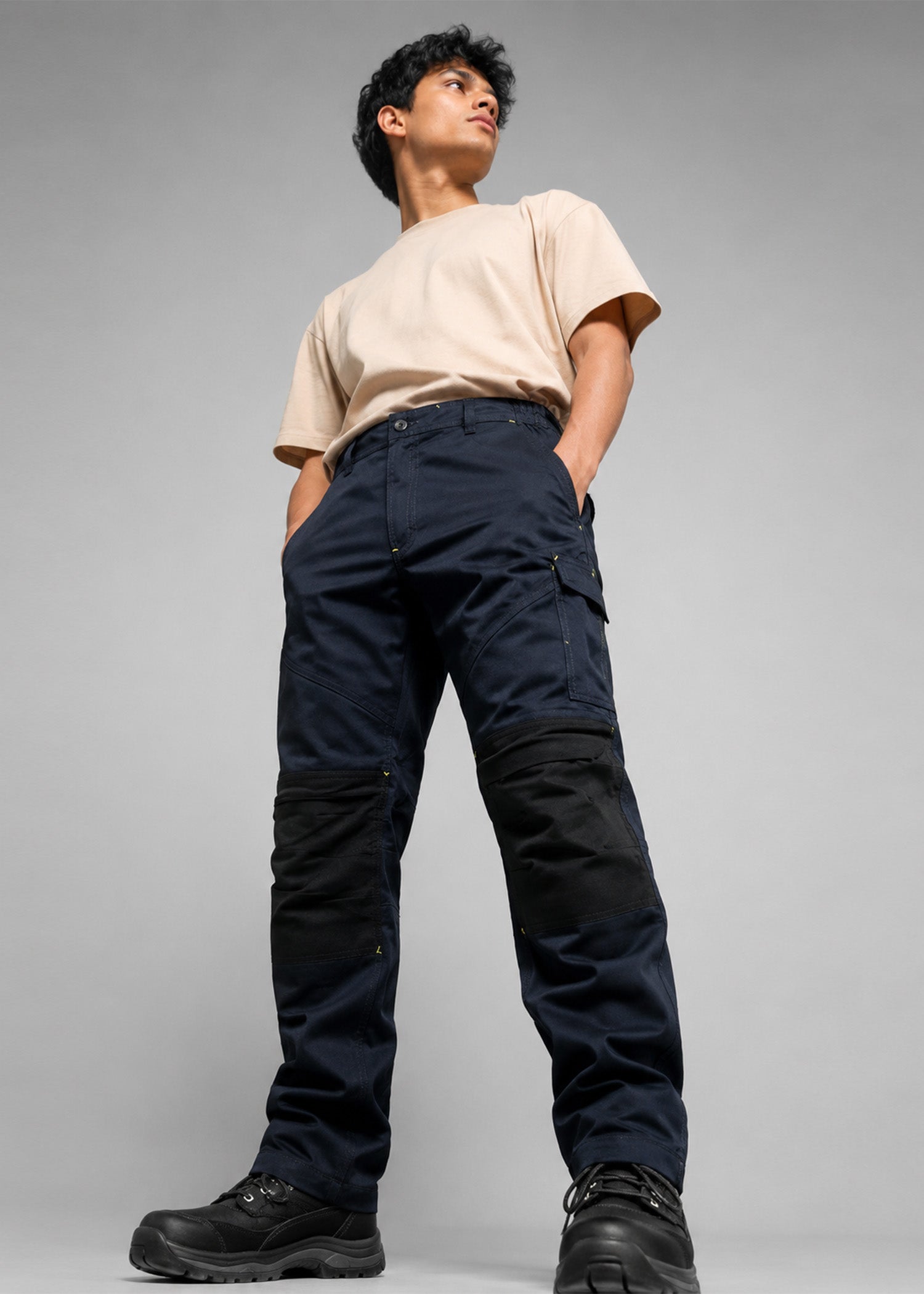 cotton Pants in Black, navy blue by FLO Nine99