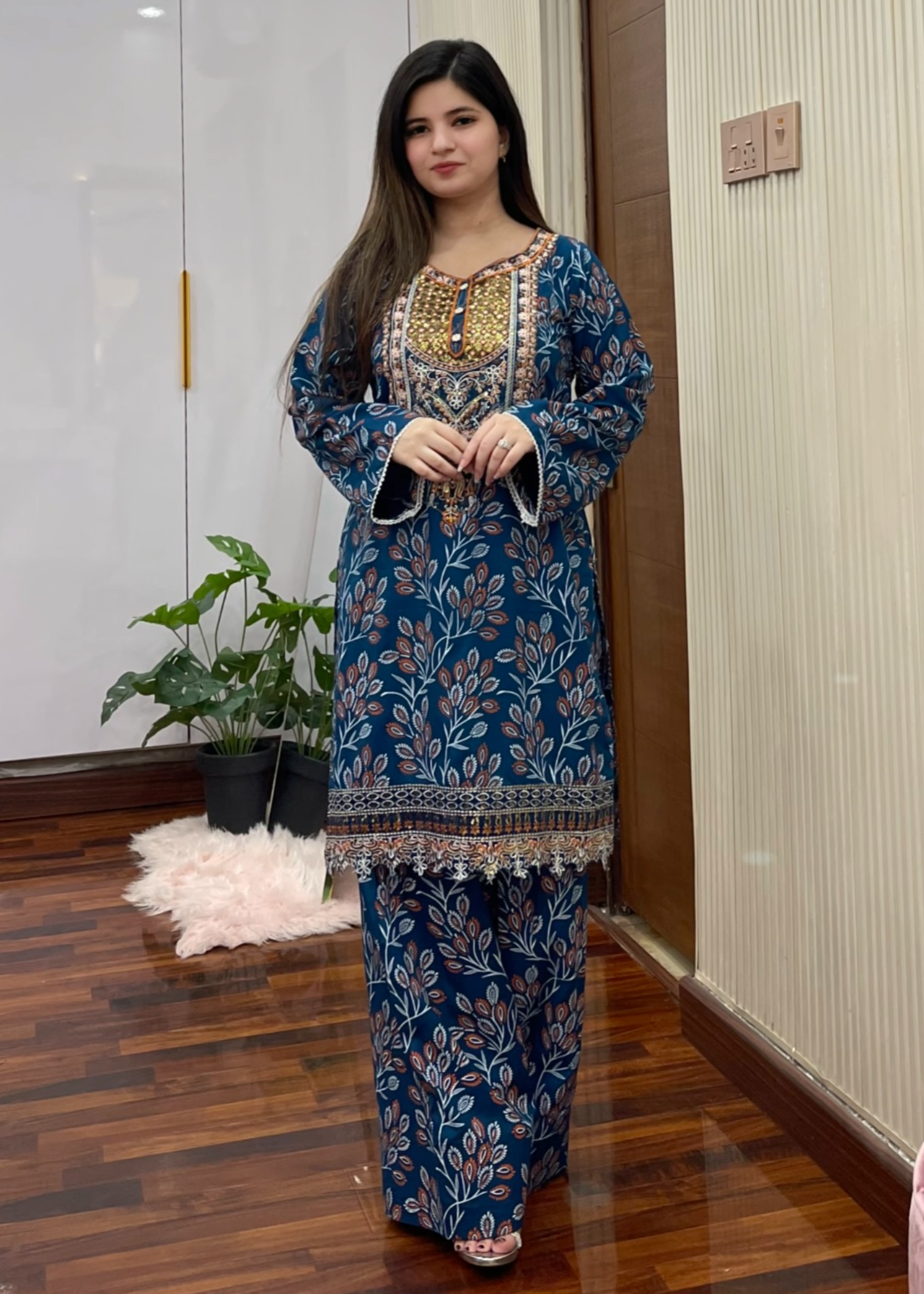 linen Co Ord Sets in Ocean blue
