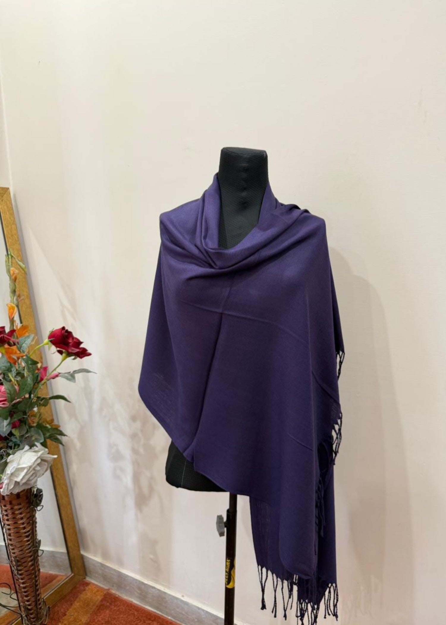 cashmere wool Hijab in Purple rain