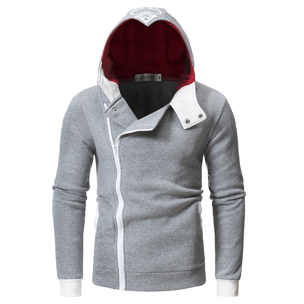 Men'S Color Block plus Velvet Casual Jacket