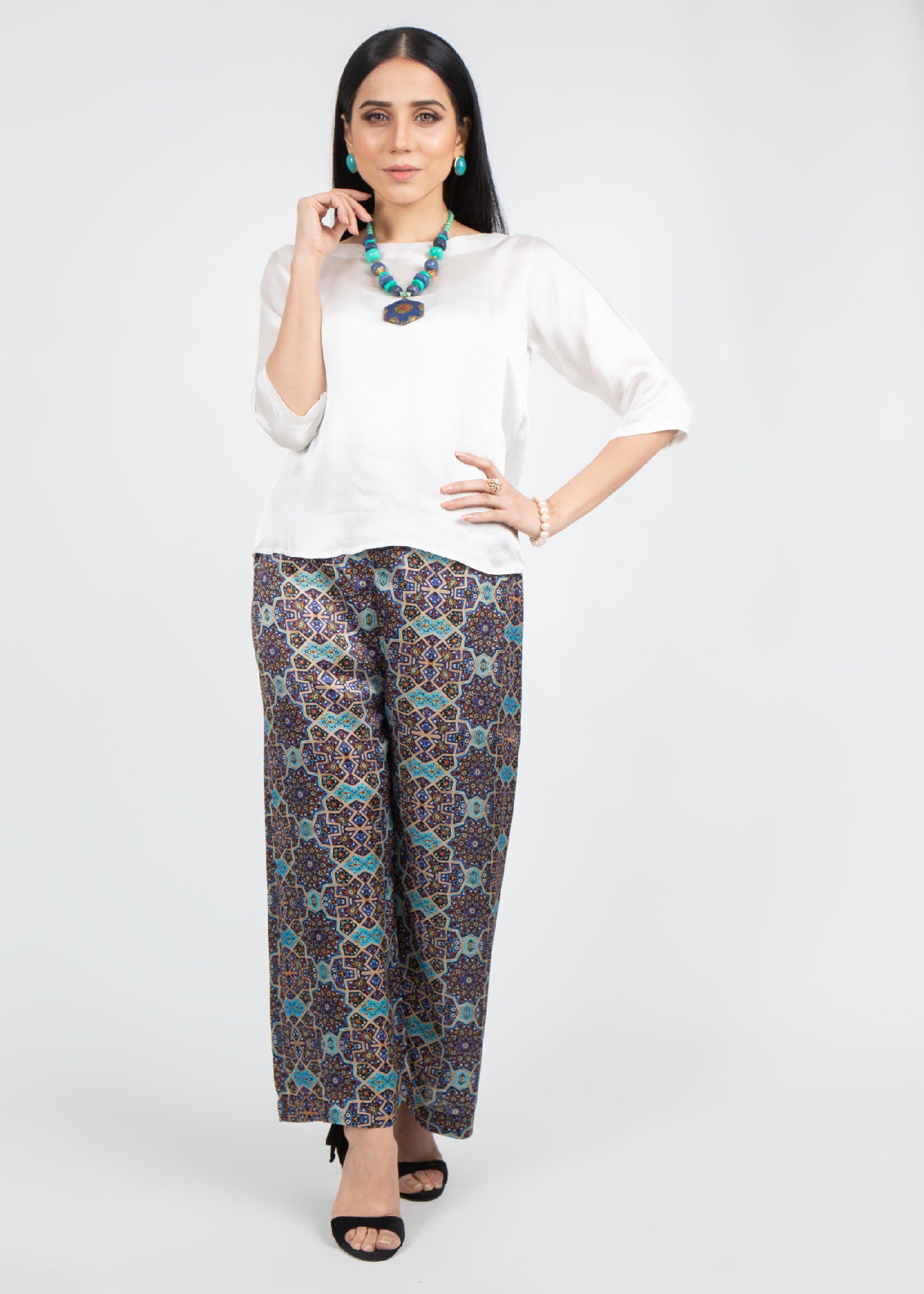 silk Tunic in White