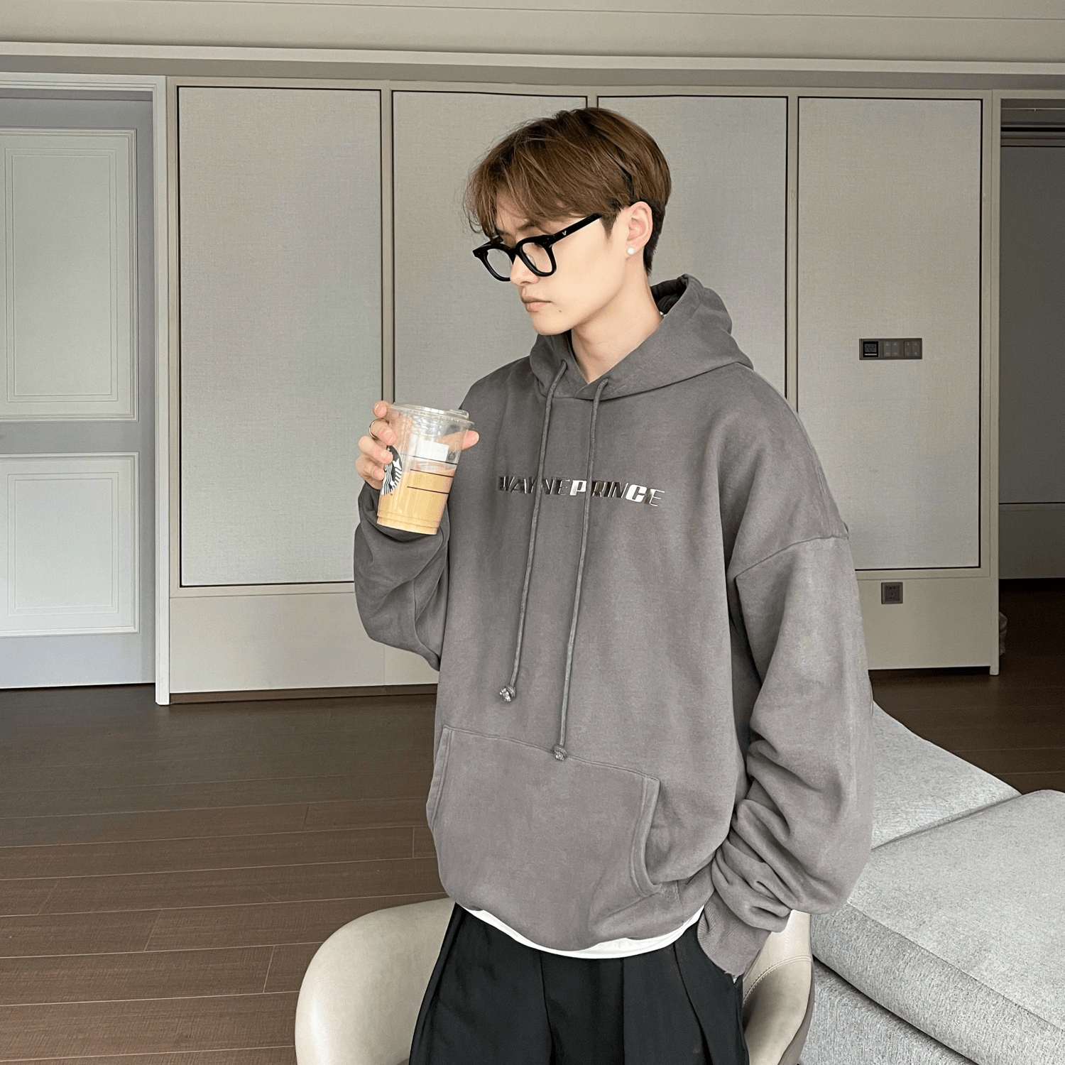 Korean Metal Letter Design Sense of Simple Ins Sweater