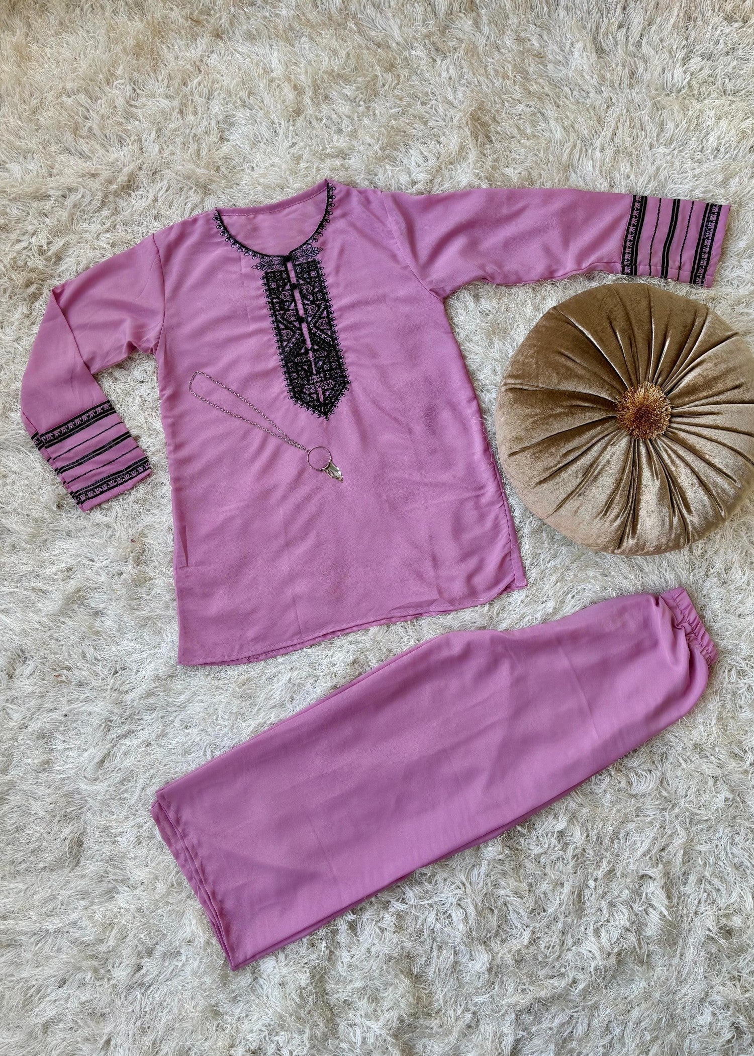 blended grip silk Co Ord Sets in Lavender