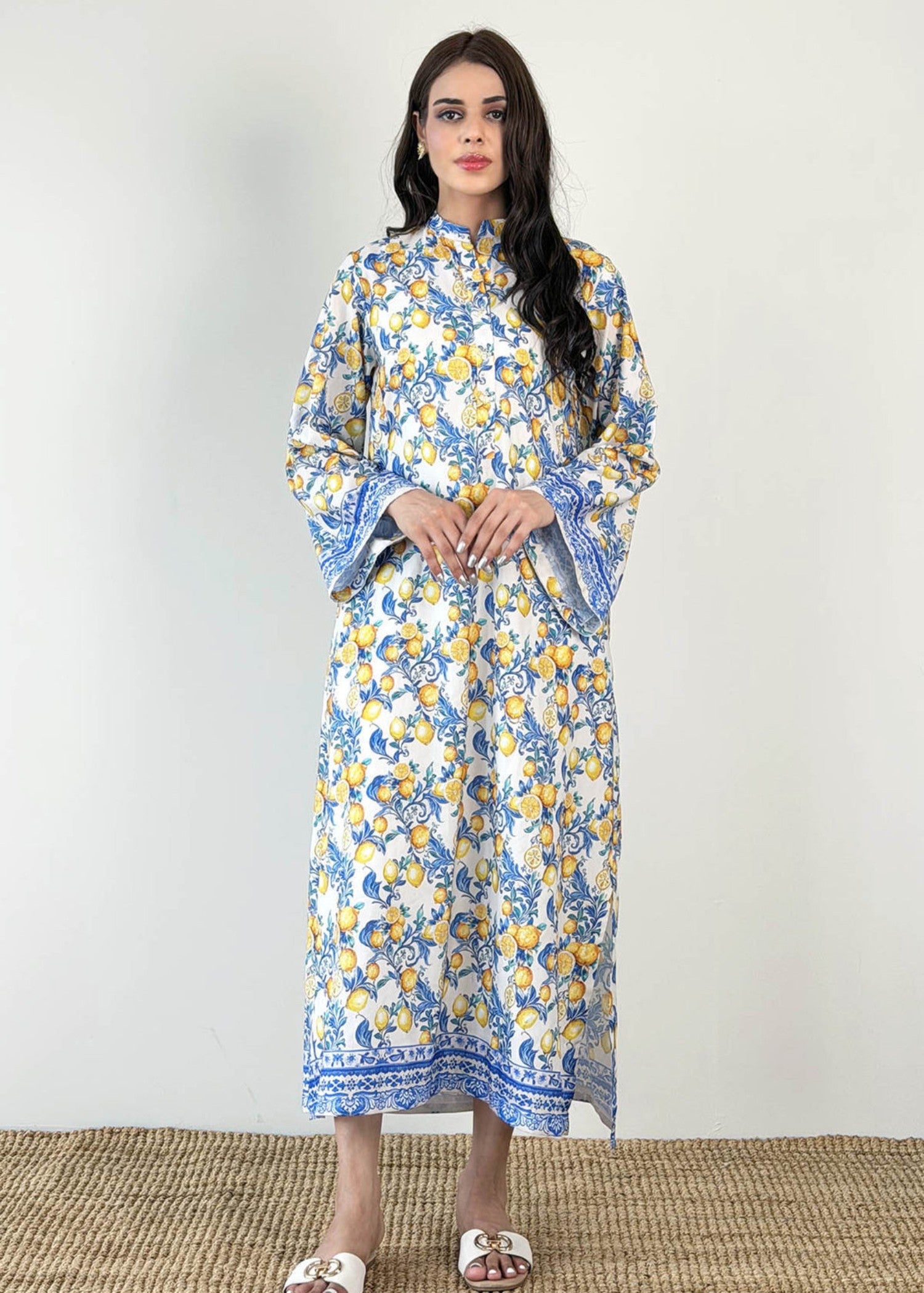 crepe Kaftan in Multi