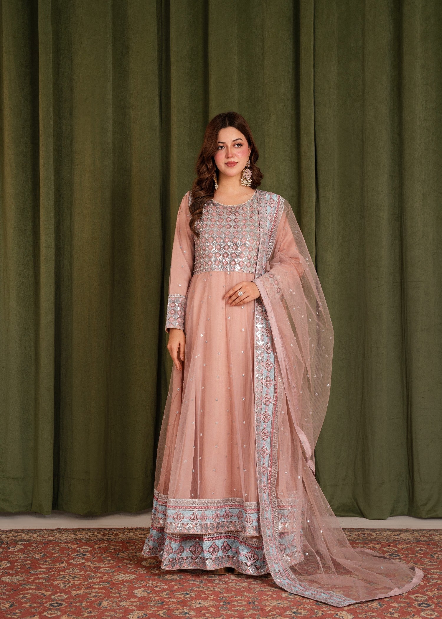 net Maxi in Mauve pink