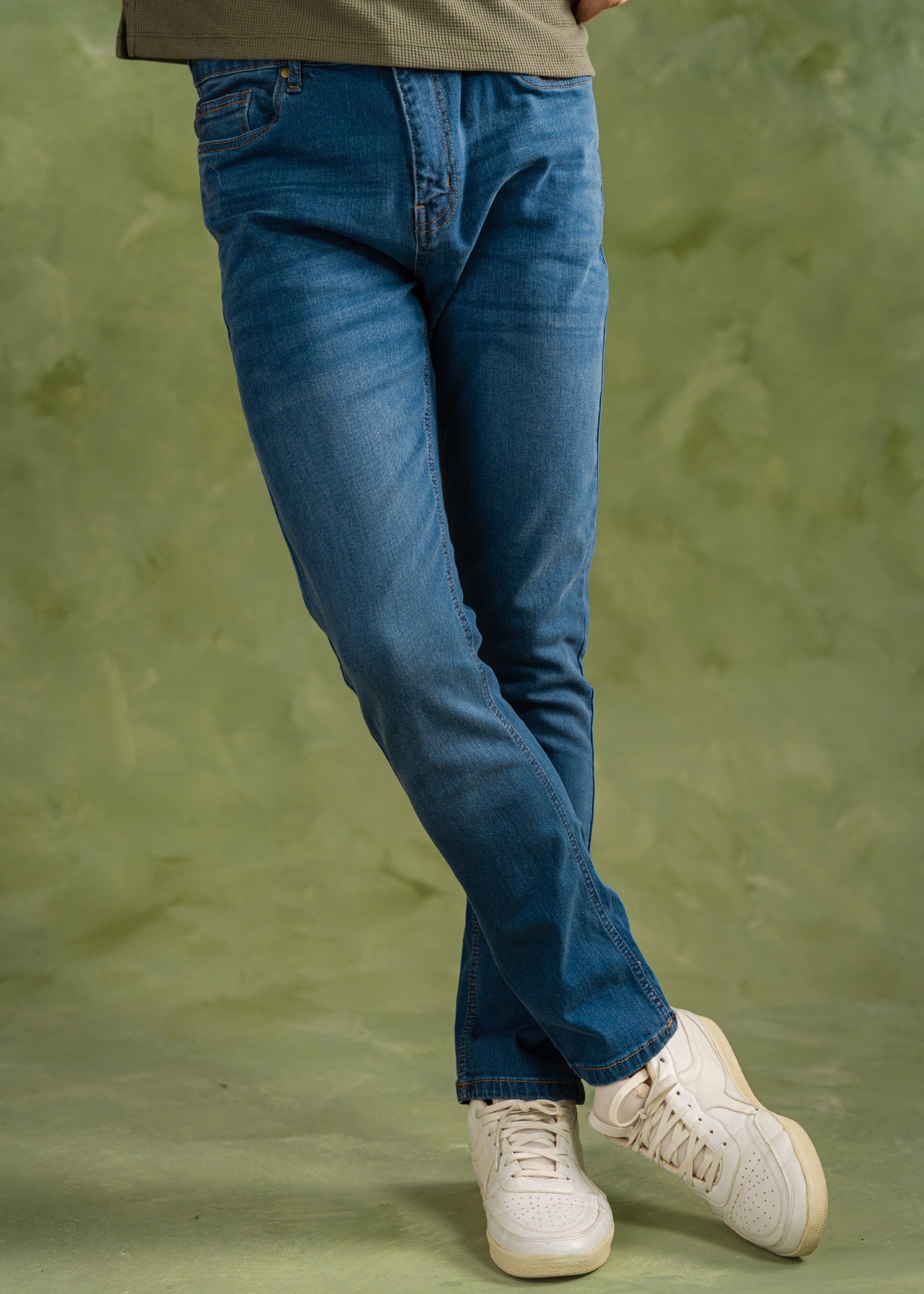 chiffon Jeans in Cobalt blue