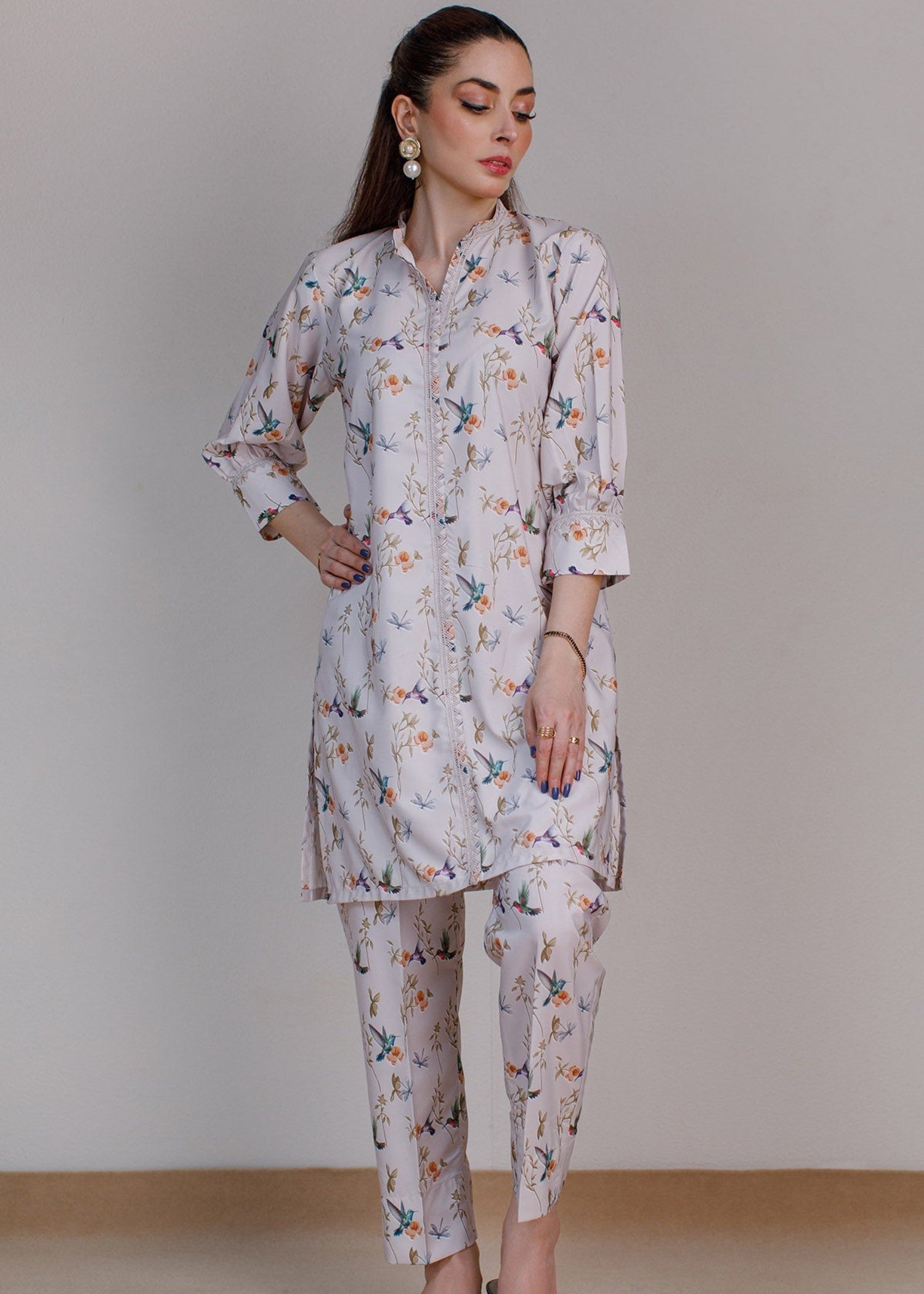 crepe Co Ord Sets in Antique white