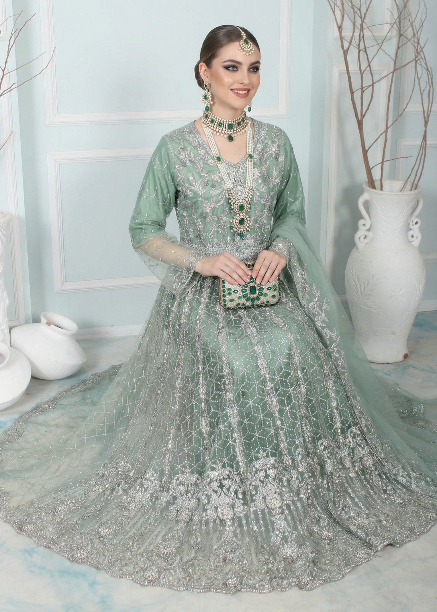 net Maxi in Moss green