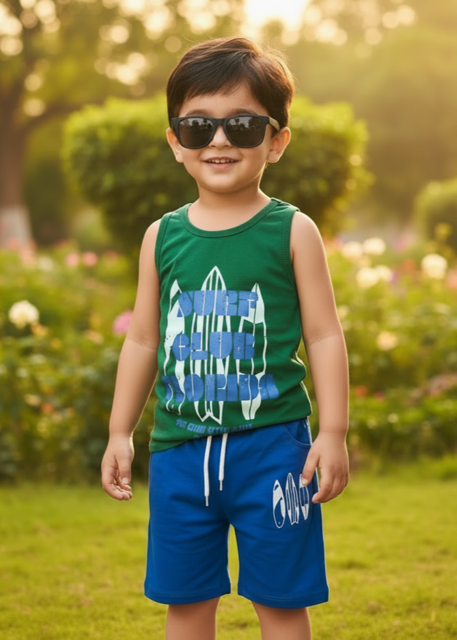 Co ord Sets in Blue, green