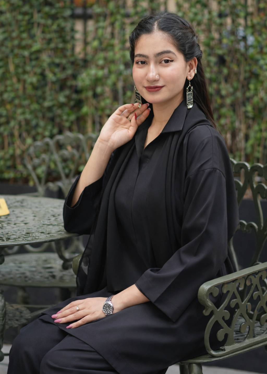 wash & wear Kurta Set in Black