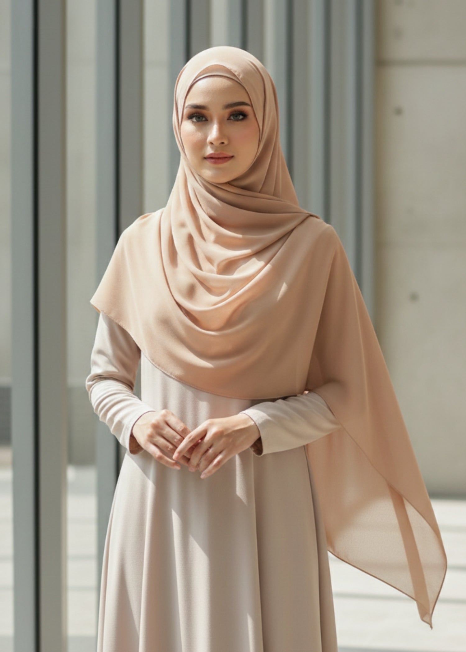 chiffon Hijab in Wheat