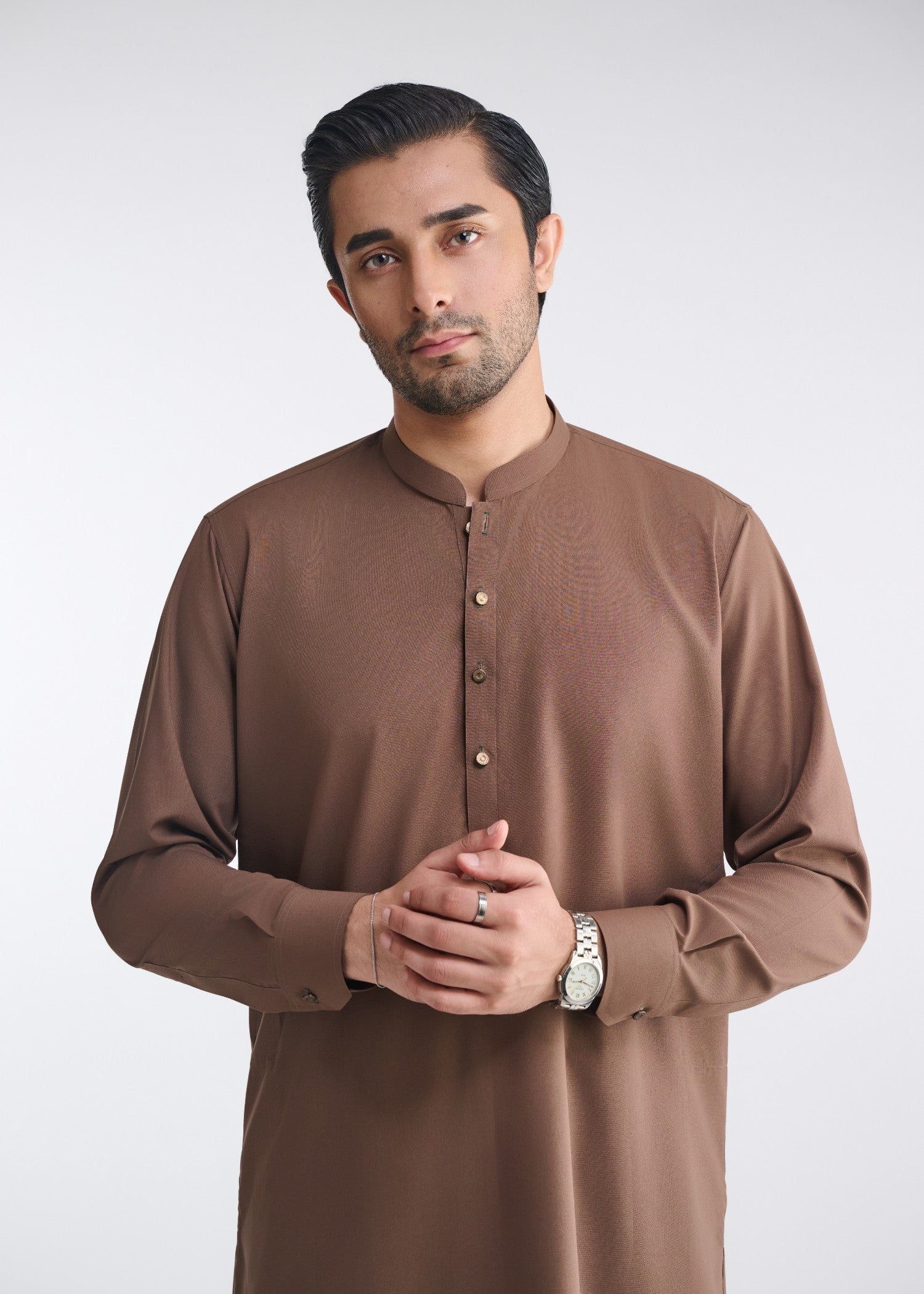 cotton Shalwar Kameez in Camel brown