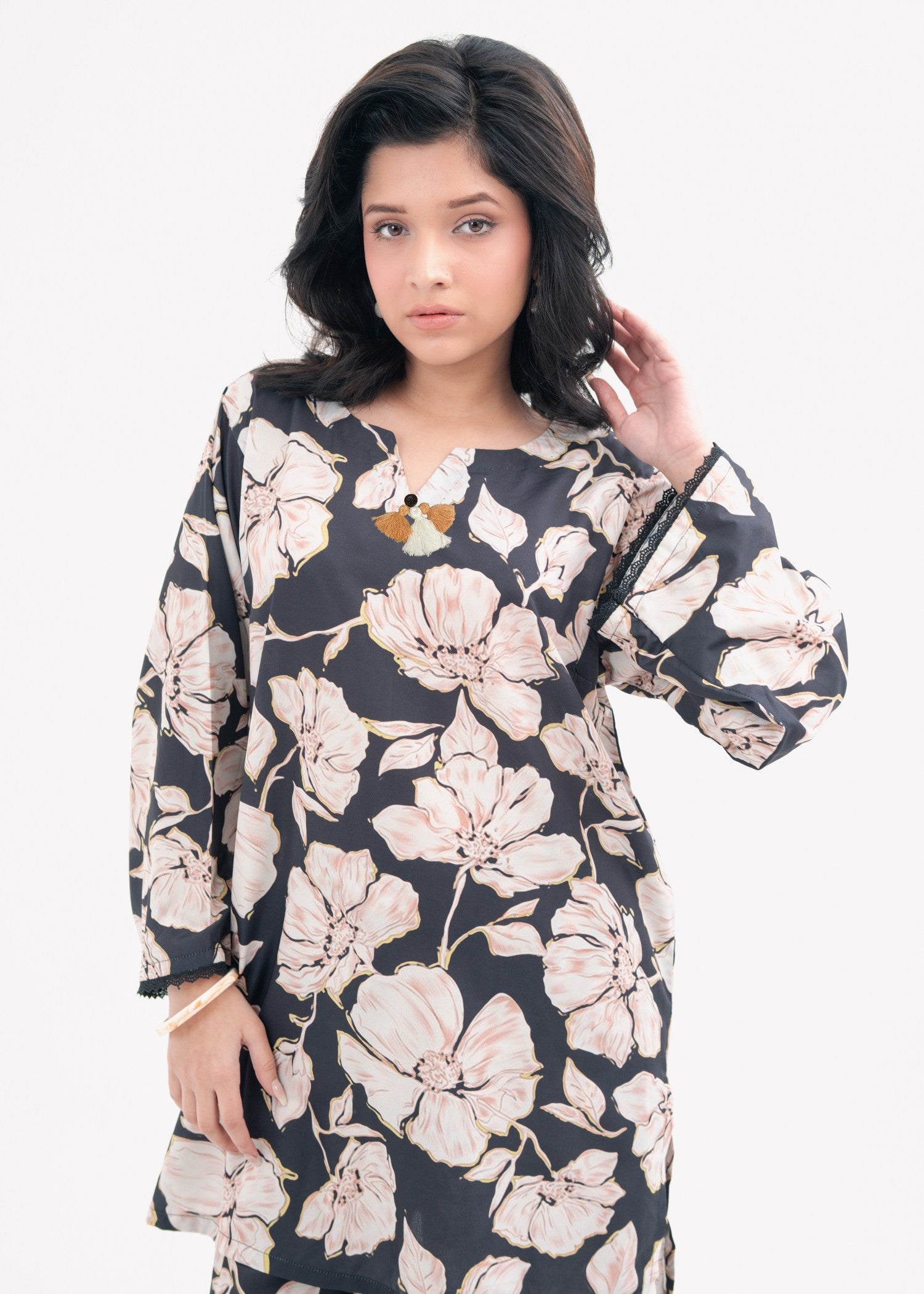 crepe Co Ord Sets in Pastel grey