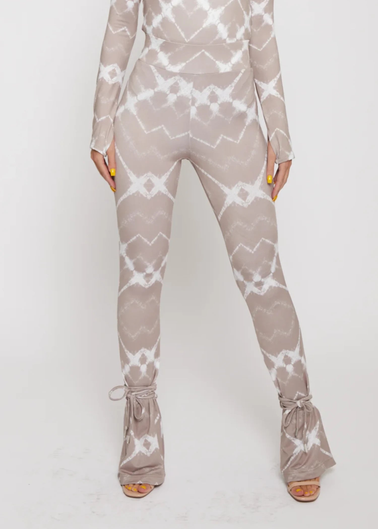 polyester Leggings in White