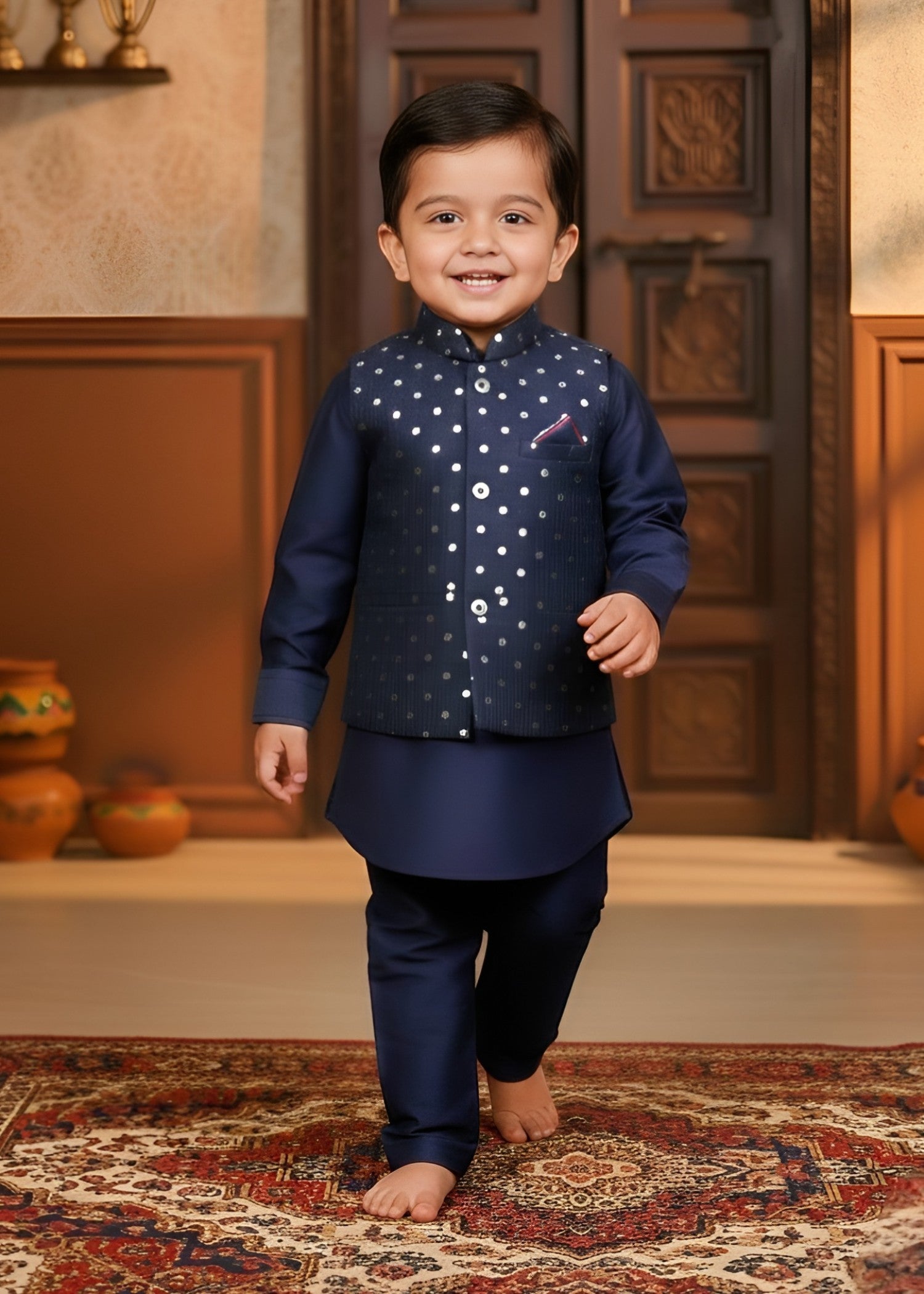 suiting Waistcoat in Prussian blue