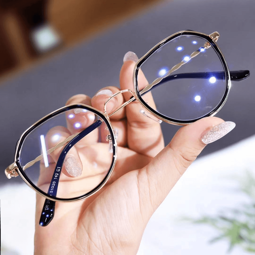 The New Polygonal Anti-Blue Light Glasses Frame Korean Version