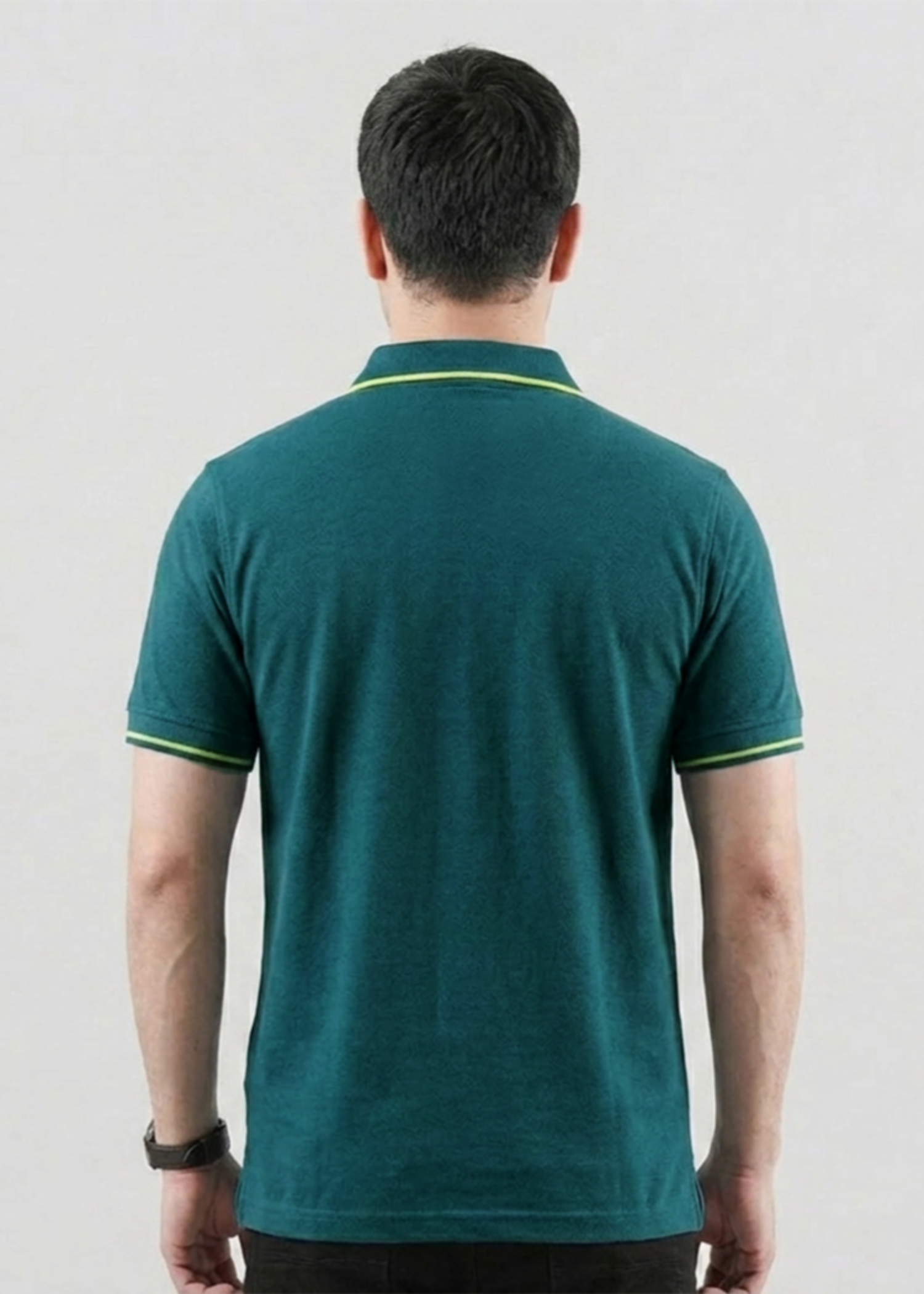 cotton Polo Shirt in Dark cyan