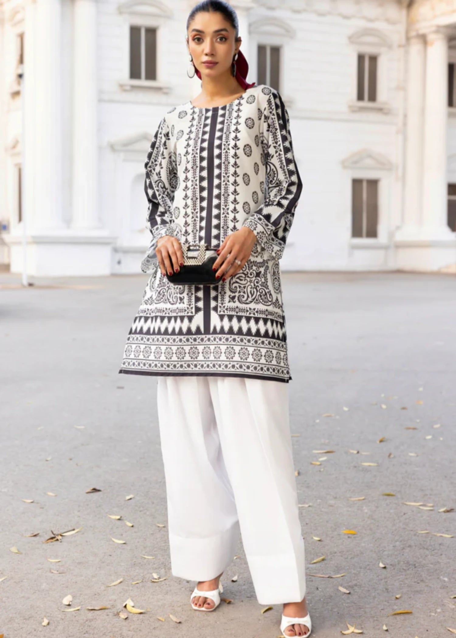 pure cotton Shalwar in White