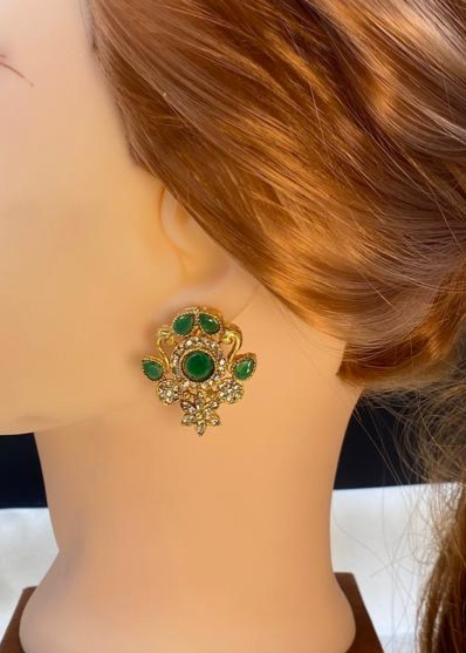 Earrings in Green Color by - Trendy Women Earrings WBA2412