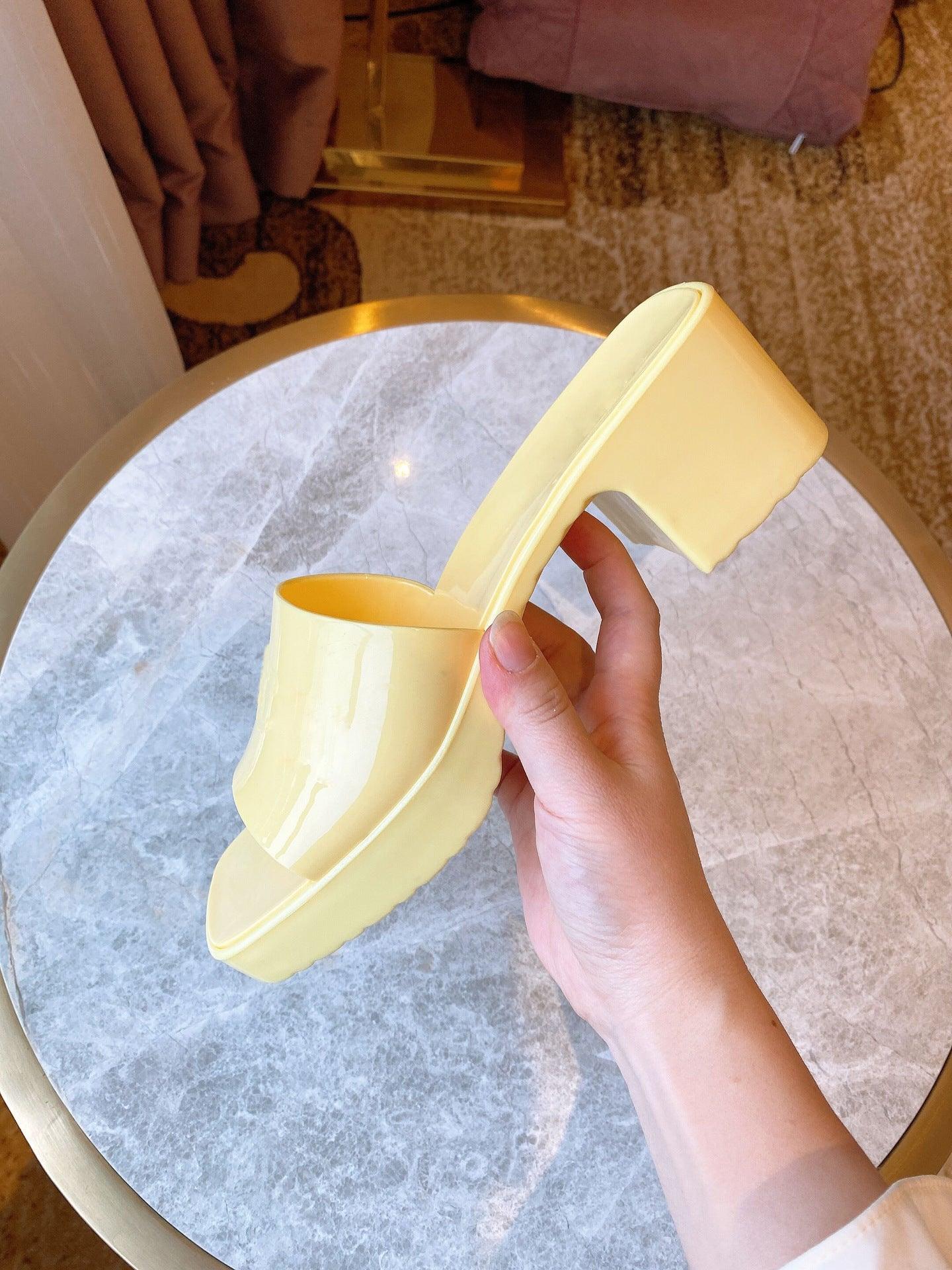 Waterproof Platform Display Leg Thick-soled Thick High-heel Beach Shoes